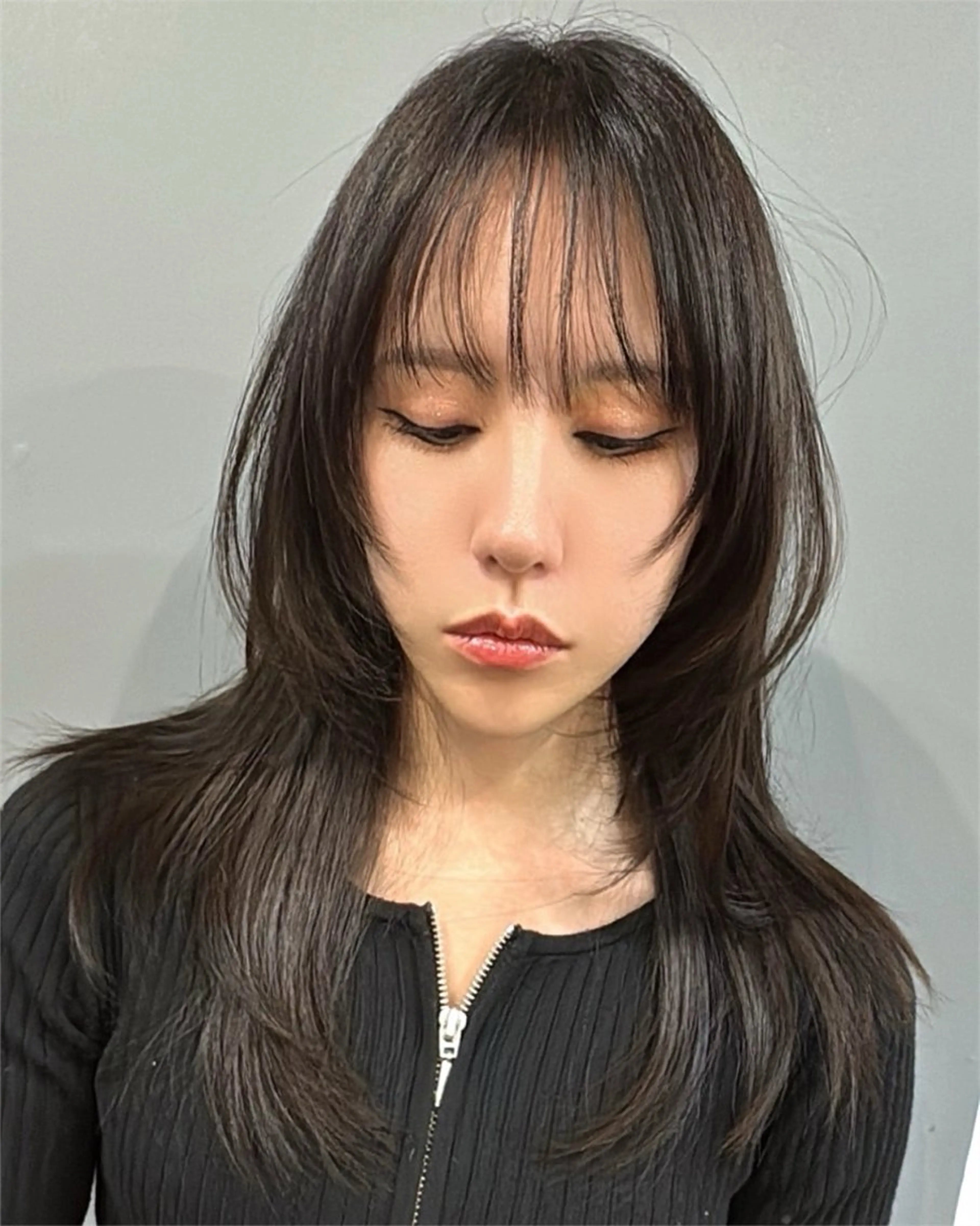 セミロング カット ヘアカラー トリートメント 安井 貞好のヘアスタイル