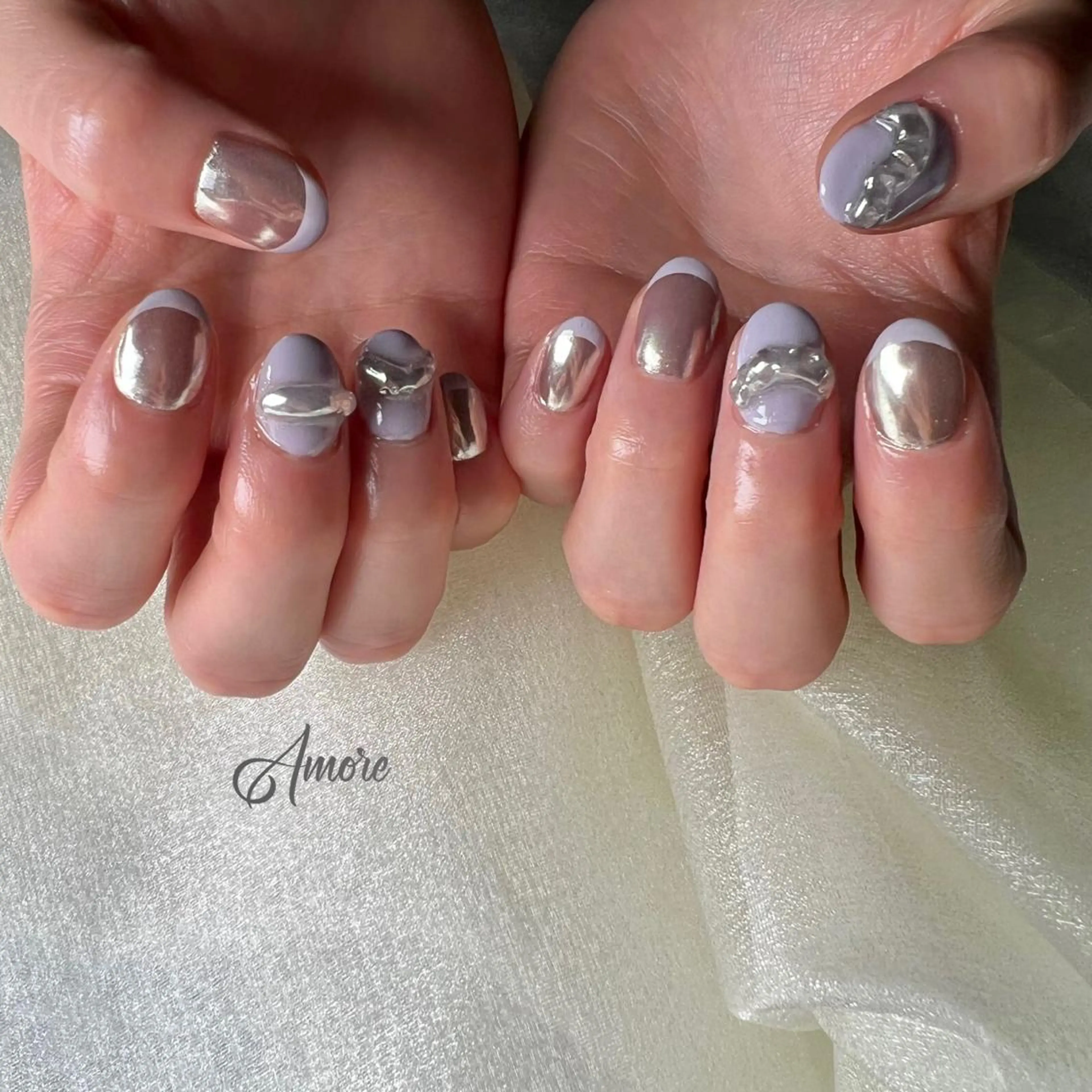 ネイル ジェルネイル 氷ネイル・うるうるネイル マグネットネイル ミラーネイル ニュアンスネイル You kyehwaのネイルデザイン