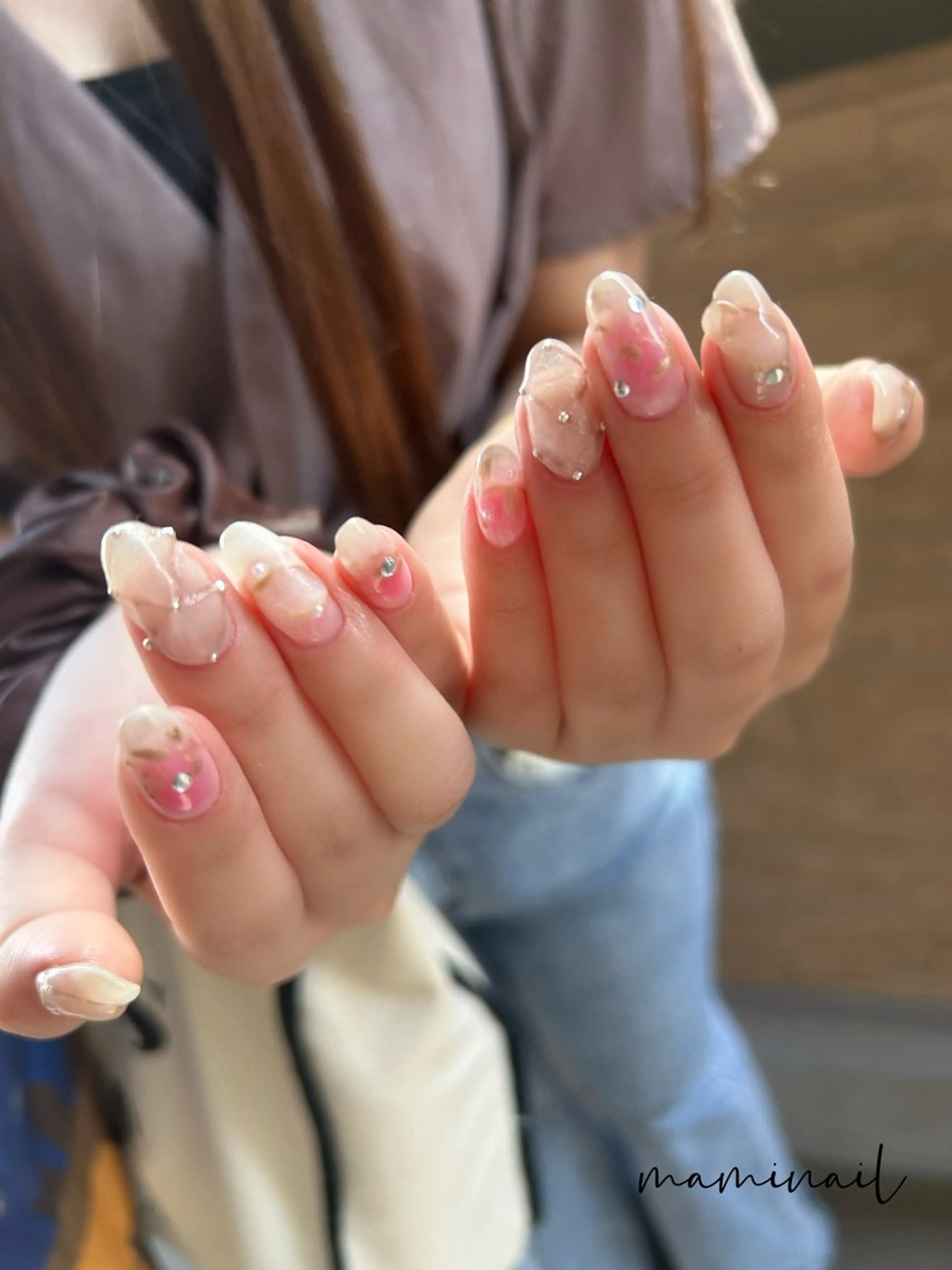 ネイル 持ち込み ハンドネイル 自宅サロン♡ Mamiのネイルデザイン