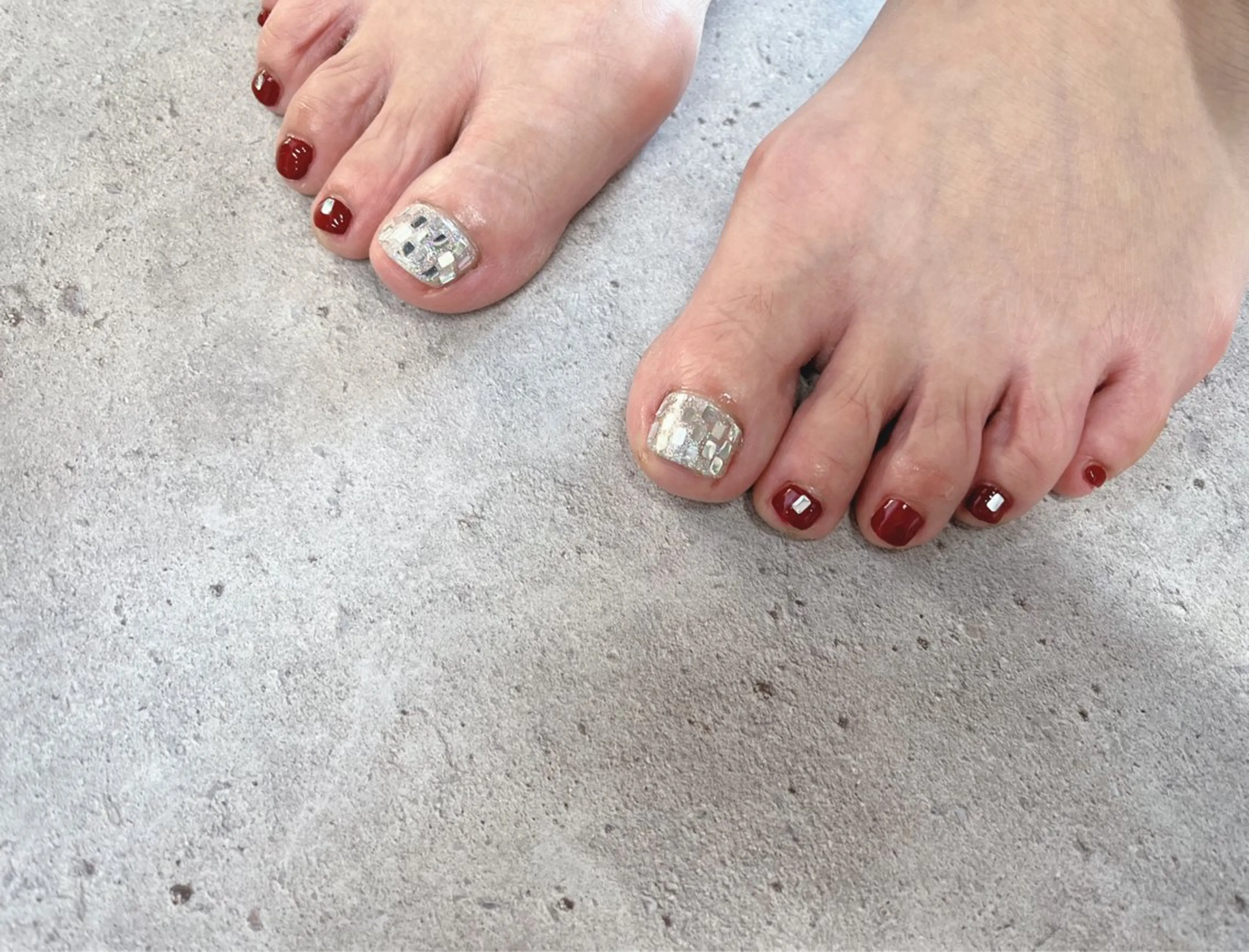 フットジェルネイルアート10本コース✳︎フットバス付き✳︎オフ込み、ケア込み✳︎8910円の写真