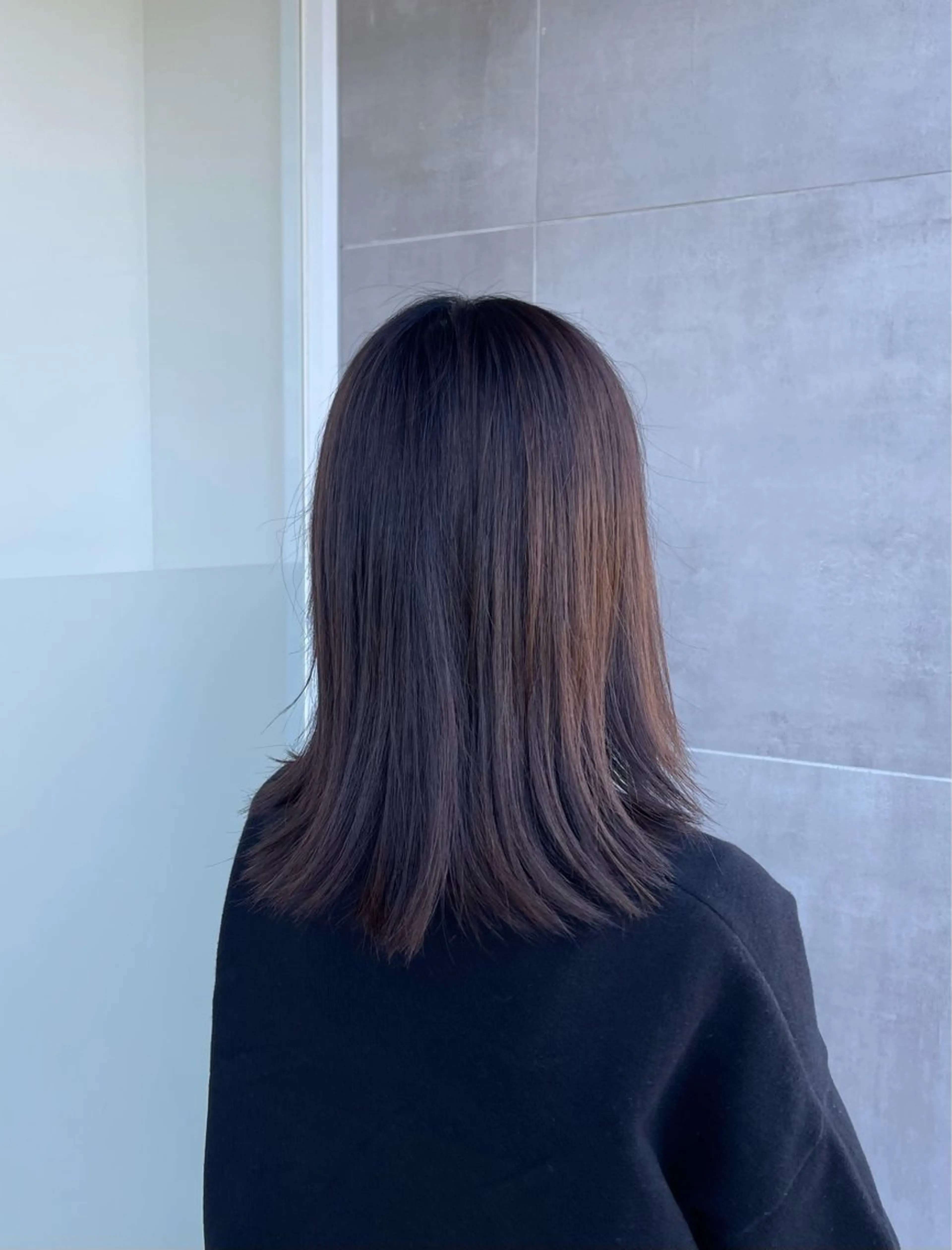 セミロング ヘアカラー かずや🍀/髪質改善 /艶髪カラー/眉毛のヘアスタイル