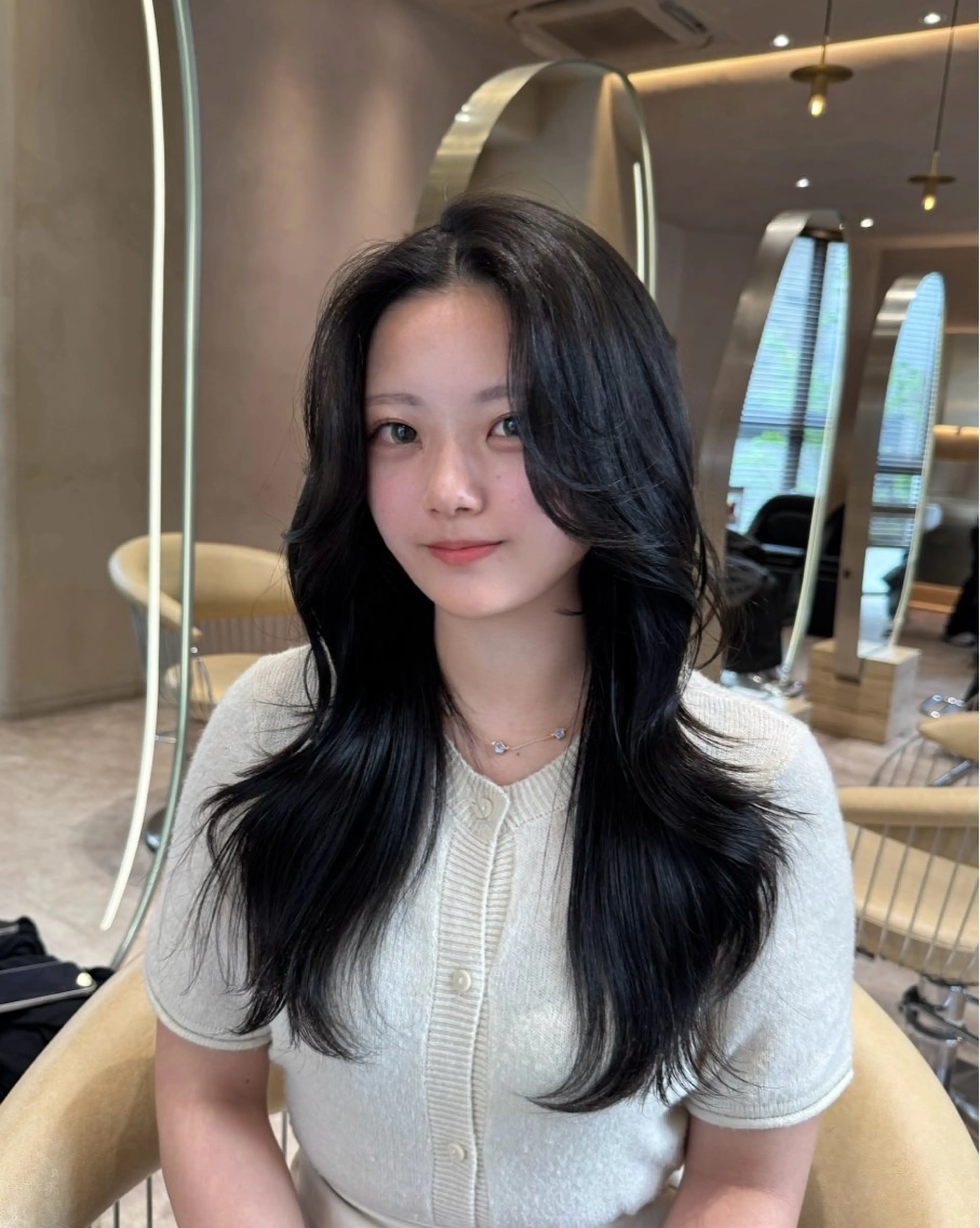 セミロング カット ヘアカラー トリートメント 韓国ヘア/館林美容室 /髪質改善/涼のヘアスタイル