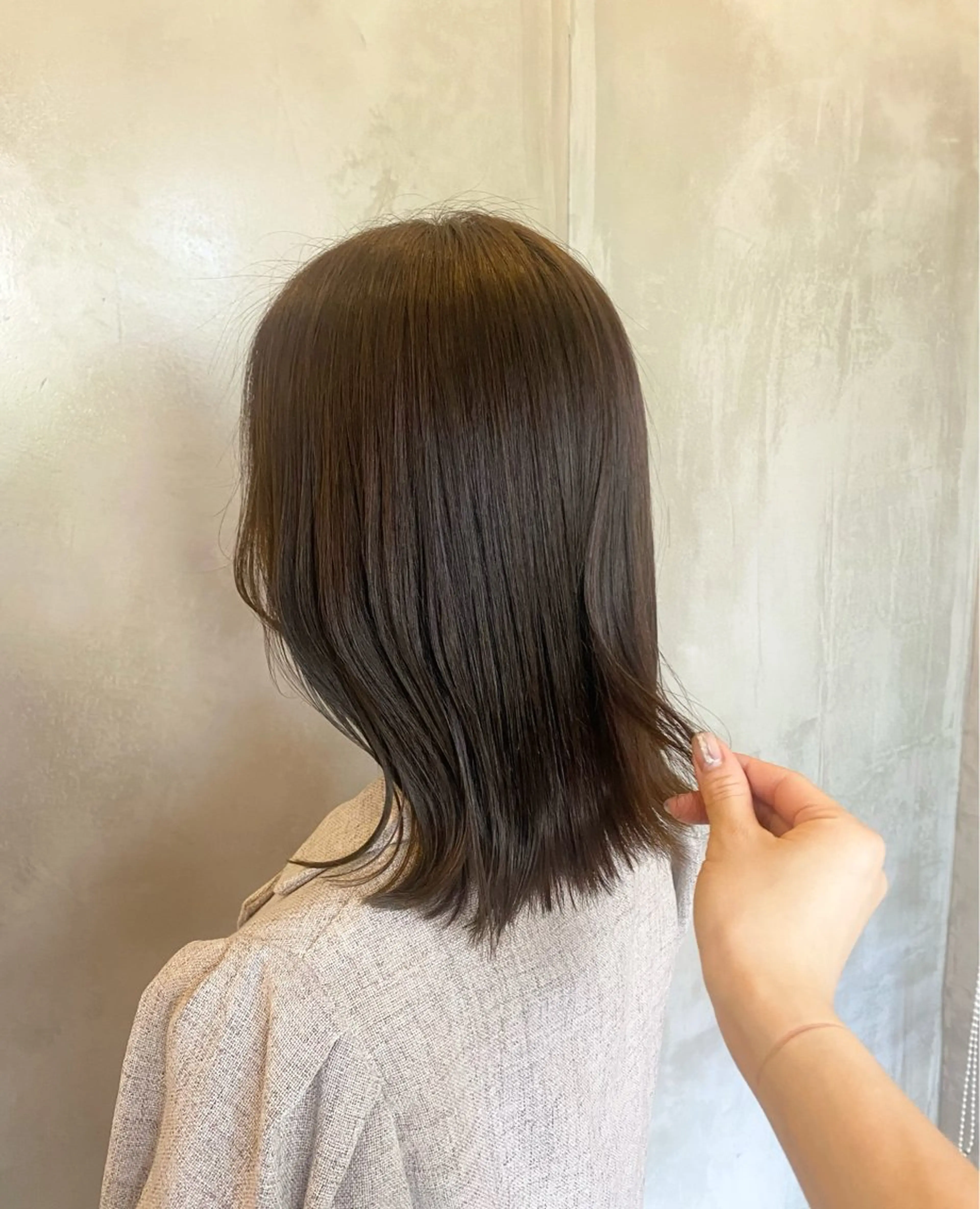 ミディアム カラー アッシュ アッシュブラウン ブラウンカラー カット ヘアカラー トリートメント 池袋 🌼nana🌼のヘアスタイル