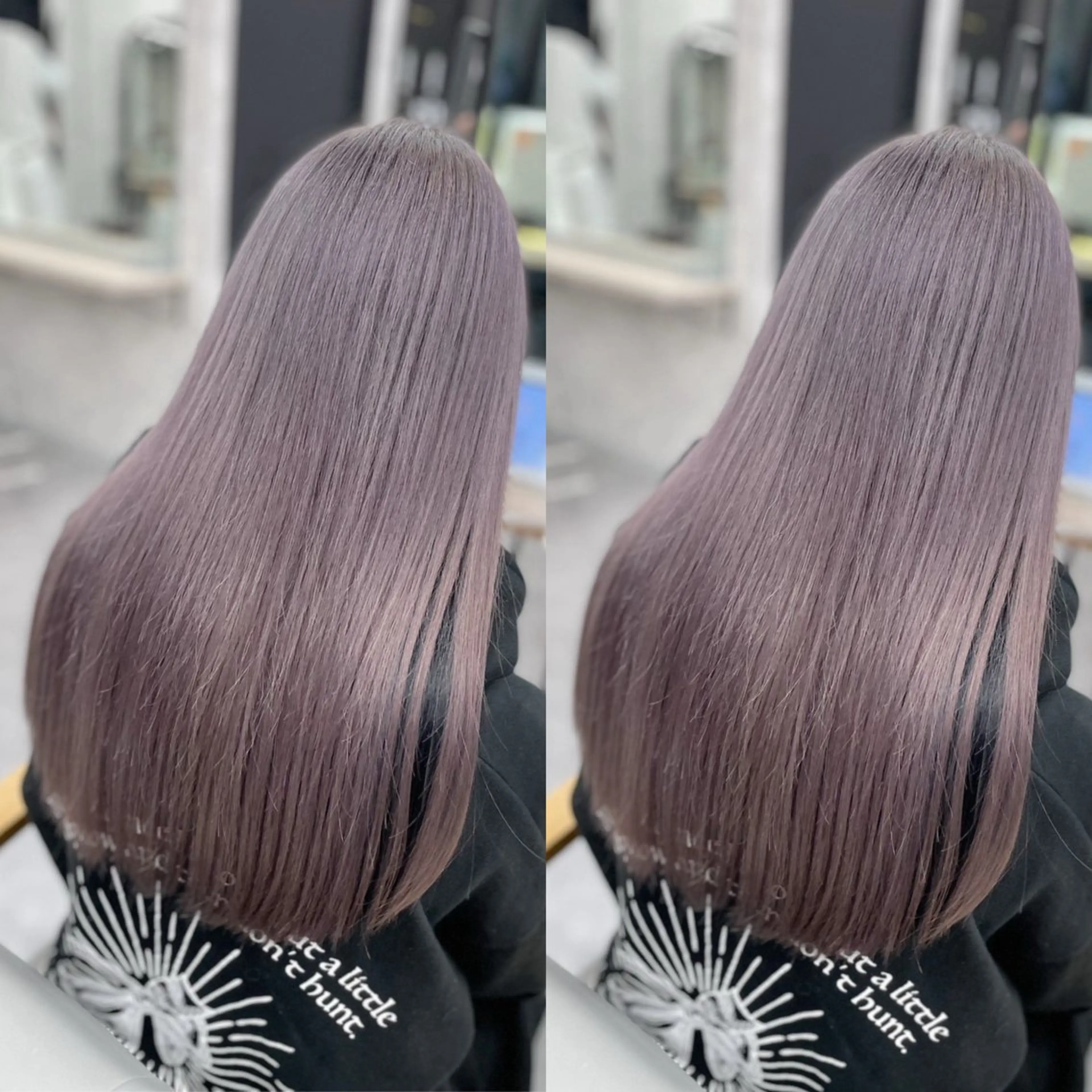 ロング カラー ラベンダーカラー シルバー ヘアカラー トリートメント ヘアセット ブリーチ無しダブル カラー🦕まどかのヘアスタイル