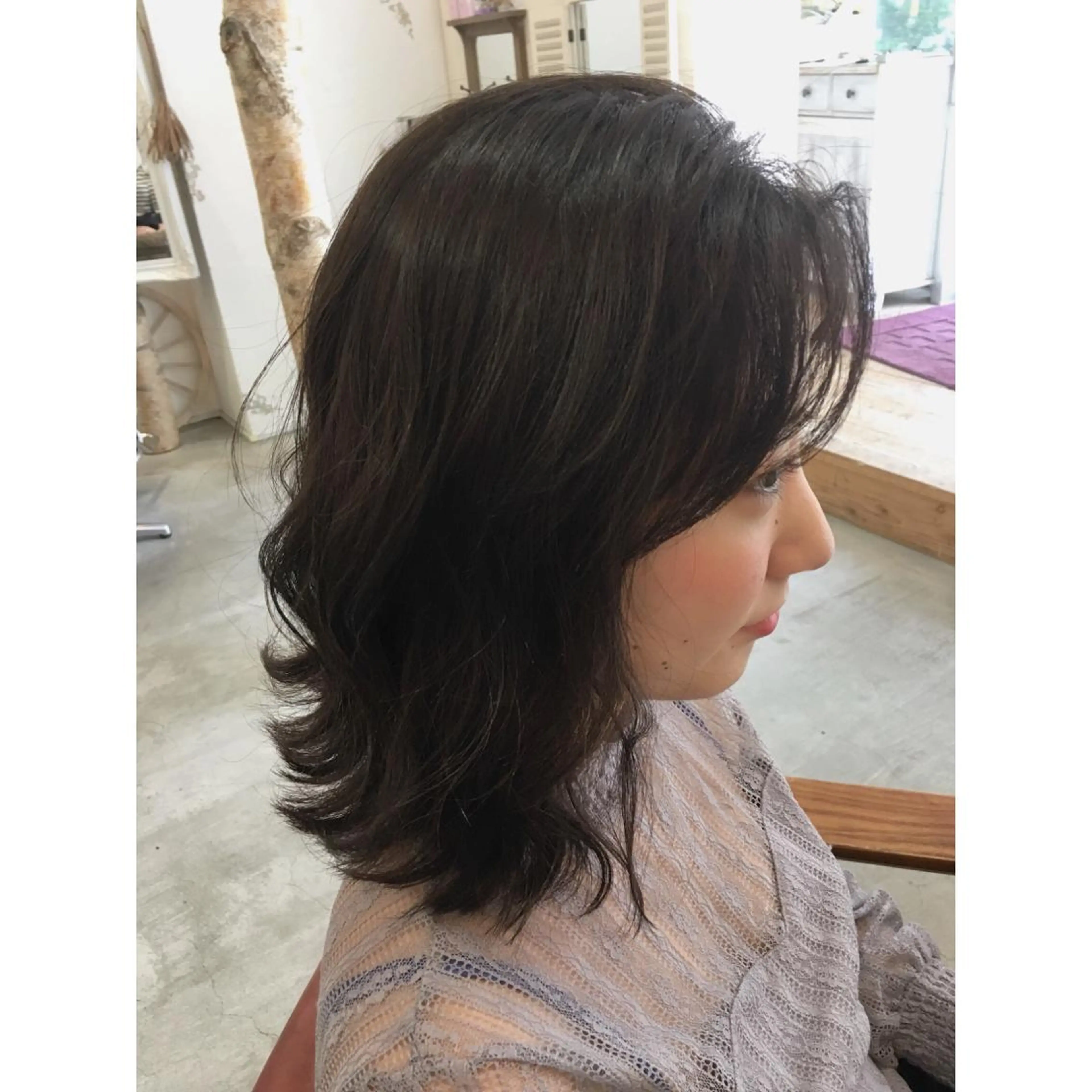 ミディアム カラー カット ヘアカラー fio マナミのヘアスタイル