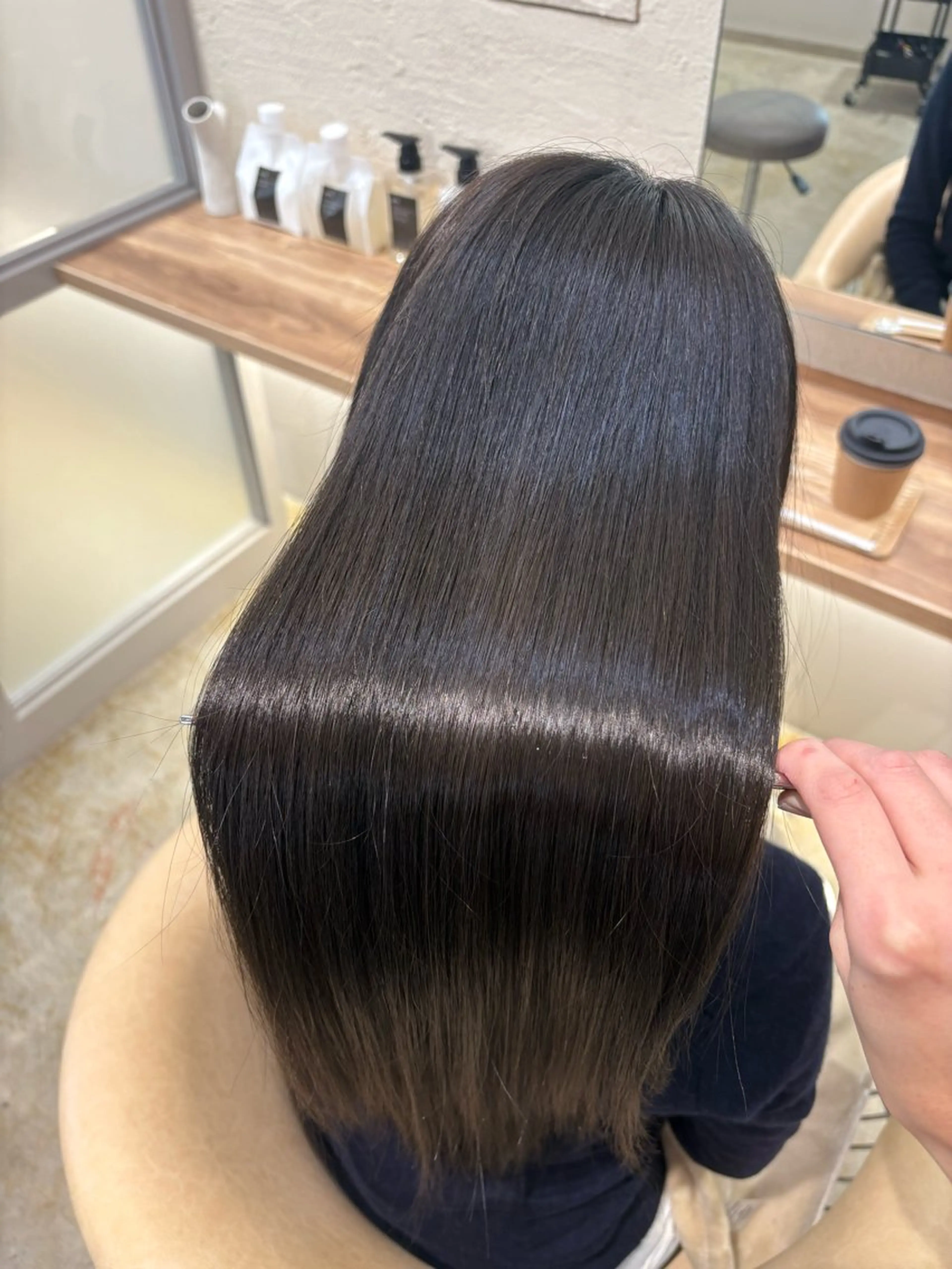 ロング ケアカラー トリートメント ヘアカラー sawa /髪質改善 /ケアカラーのヘアスタイル