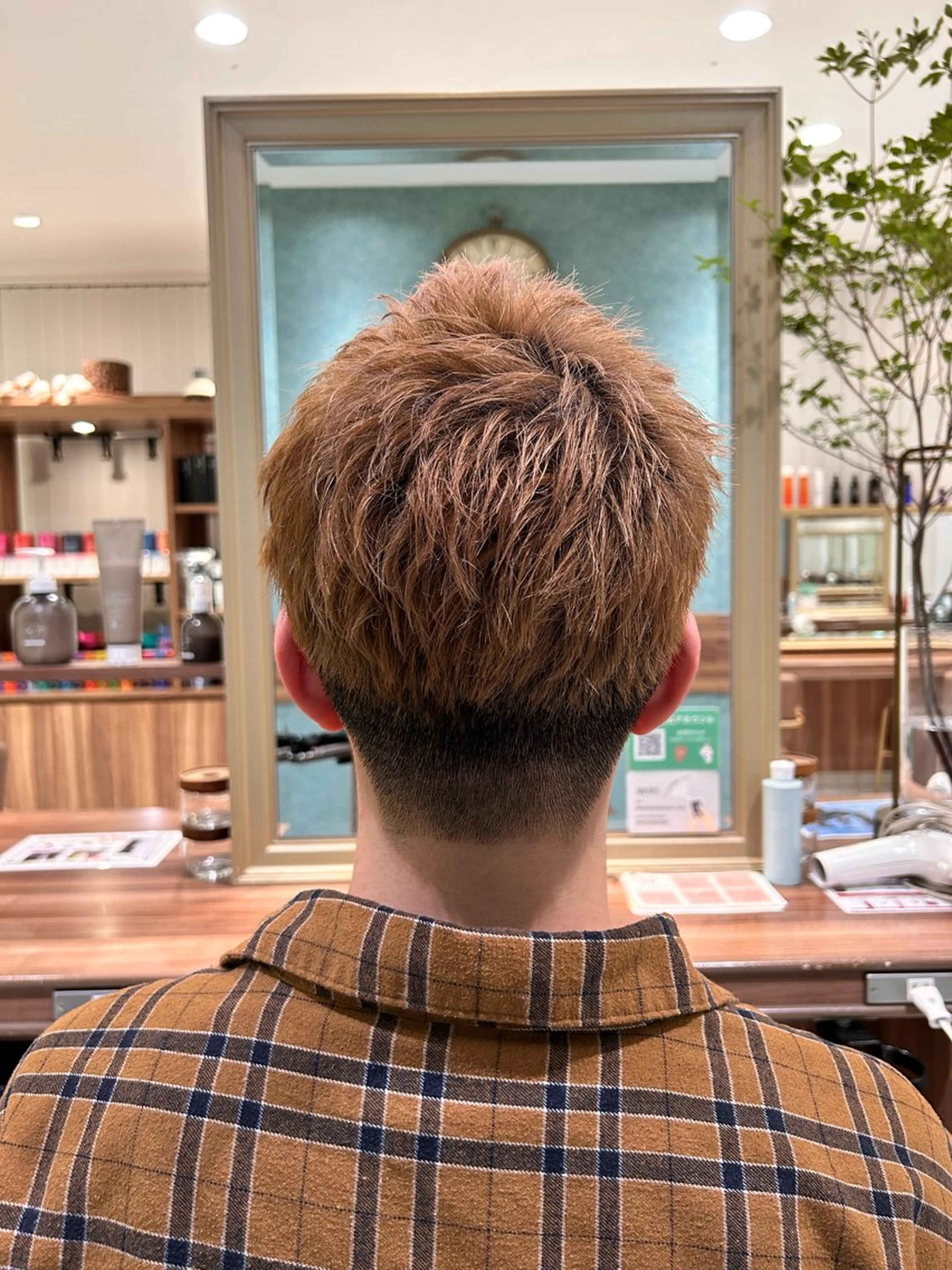 メンズ 生活が楽になる縮毛/ ブリーチなしレッドのヘアスタイル