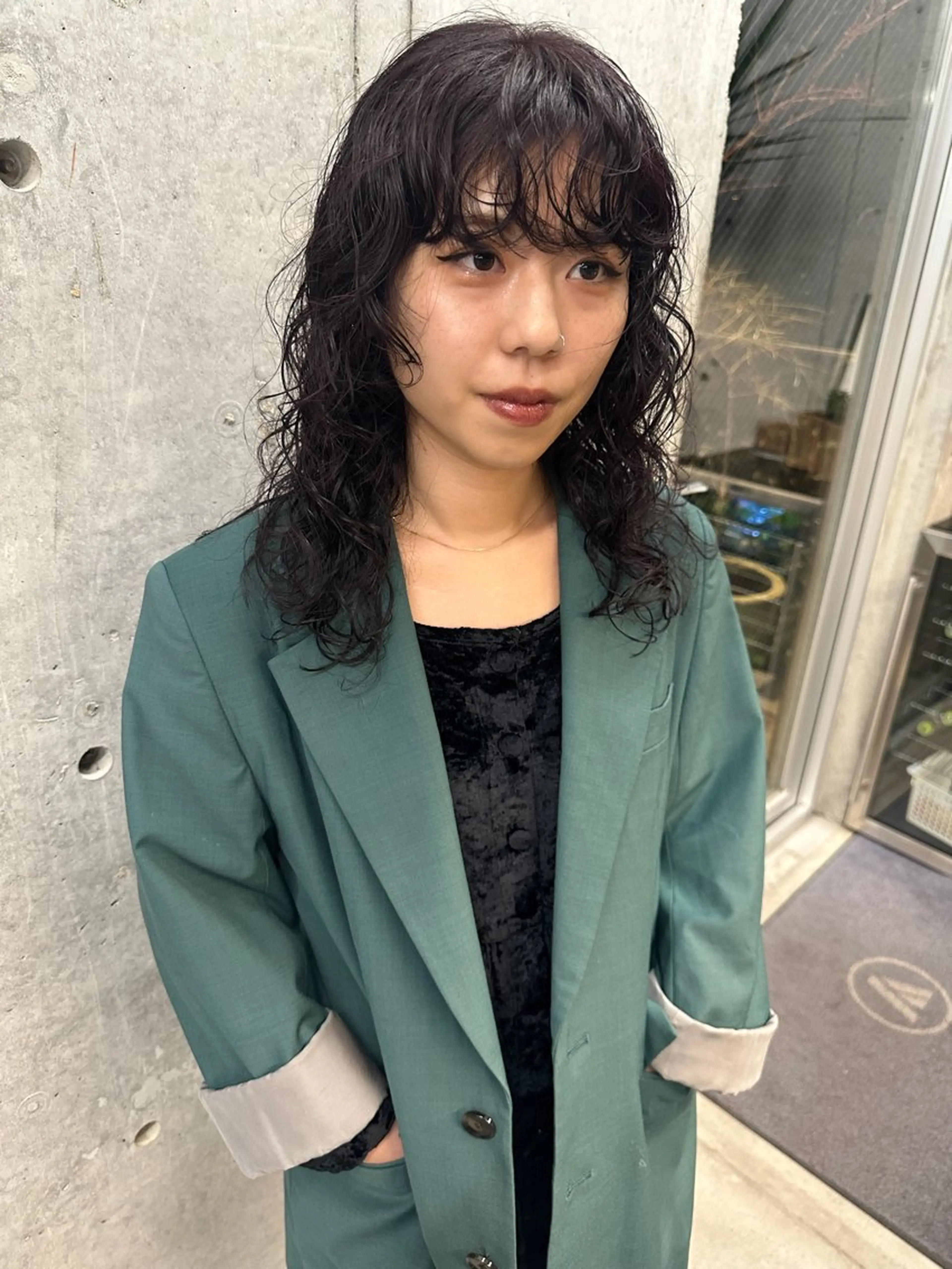 セミロング パーマ お悩み解決パーマ hana🩰のヘアスタイル