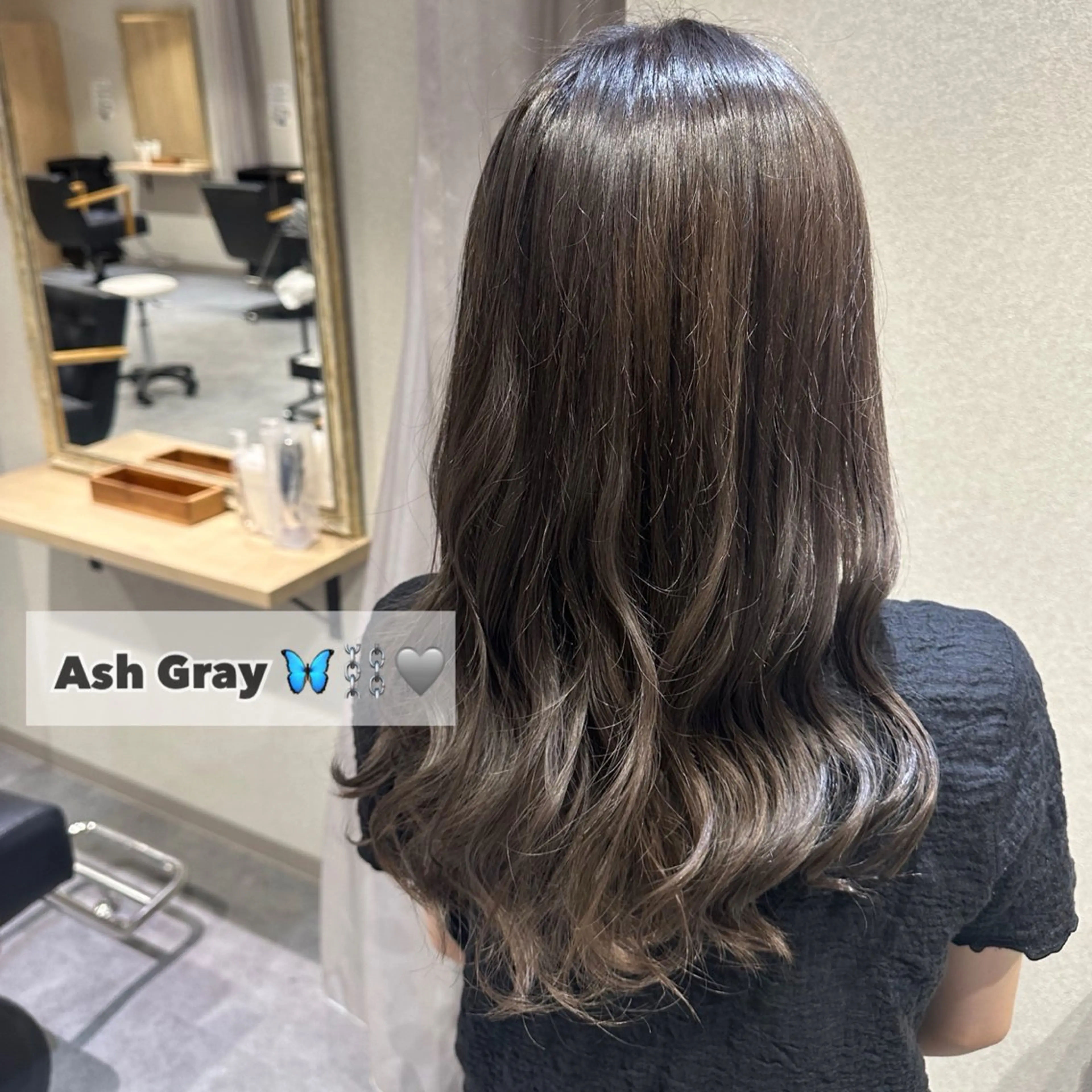 ロング 福井 優羽のヘアスタイル