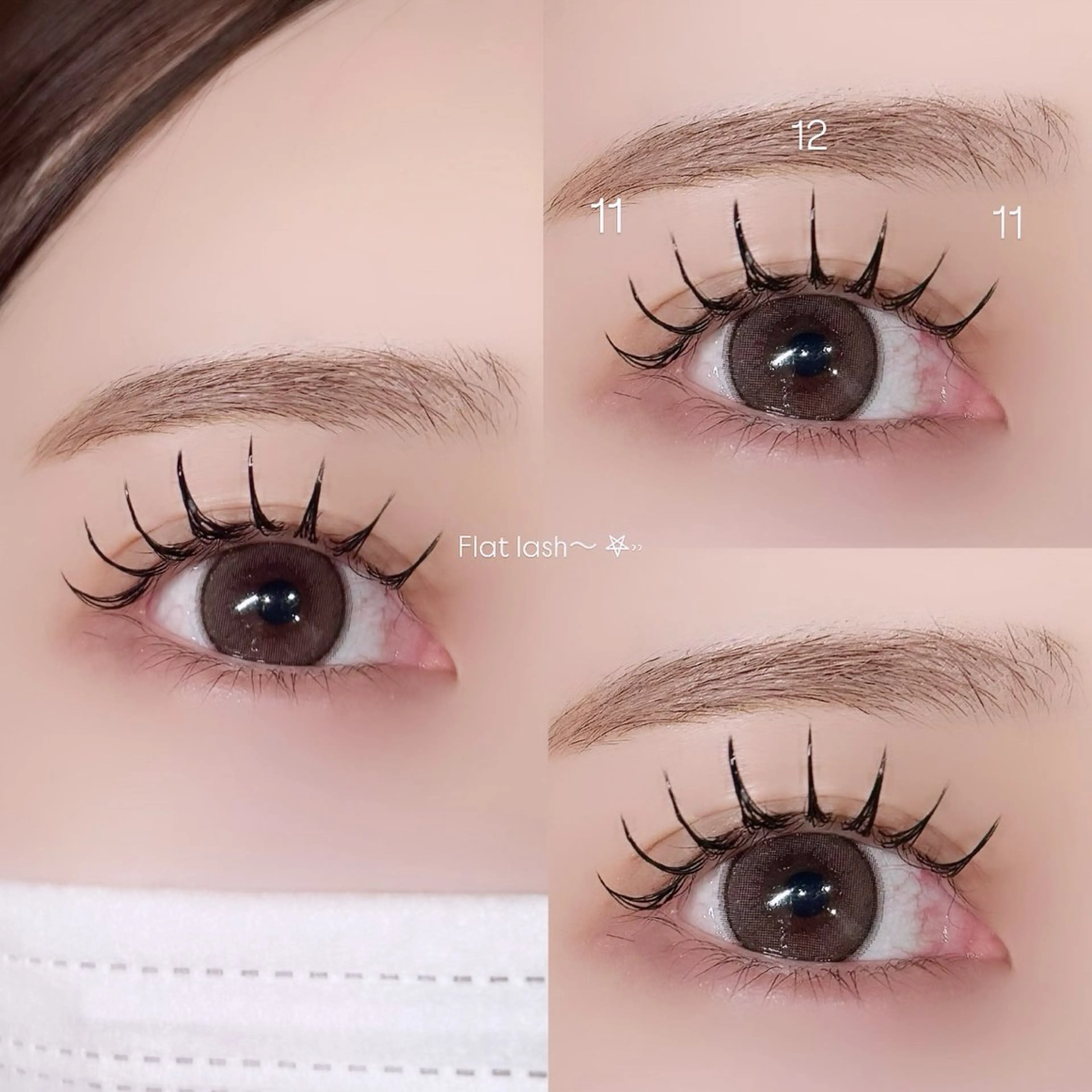 💡LEDエクステフラットラッシュ120本¥8,400→¥7,400【他店リペア可/オフ可/minimo限定🪽】の写真