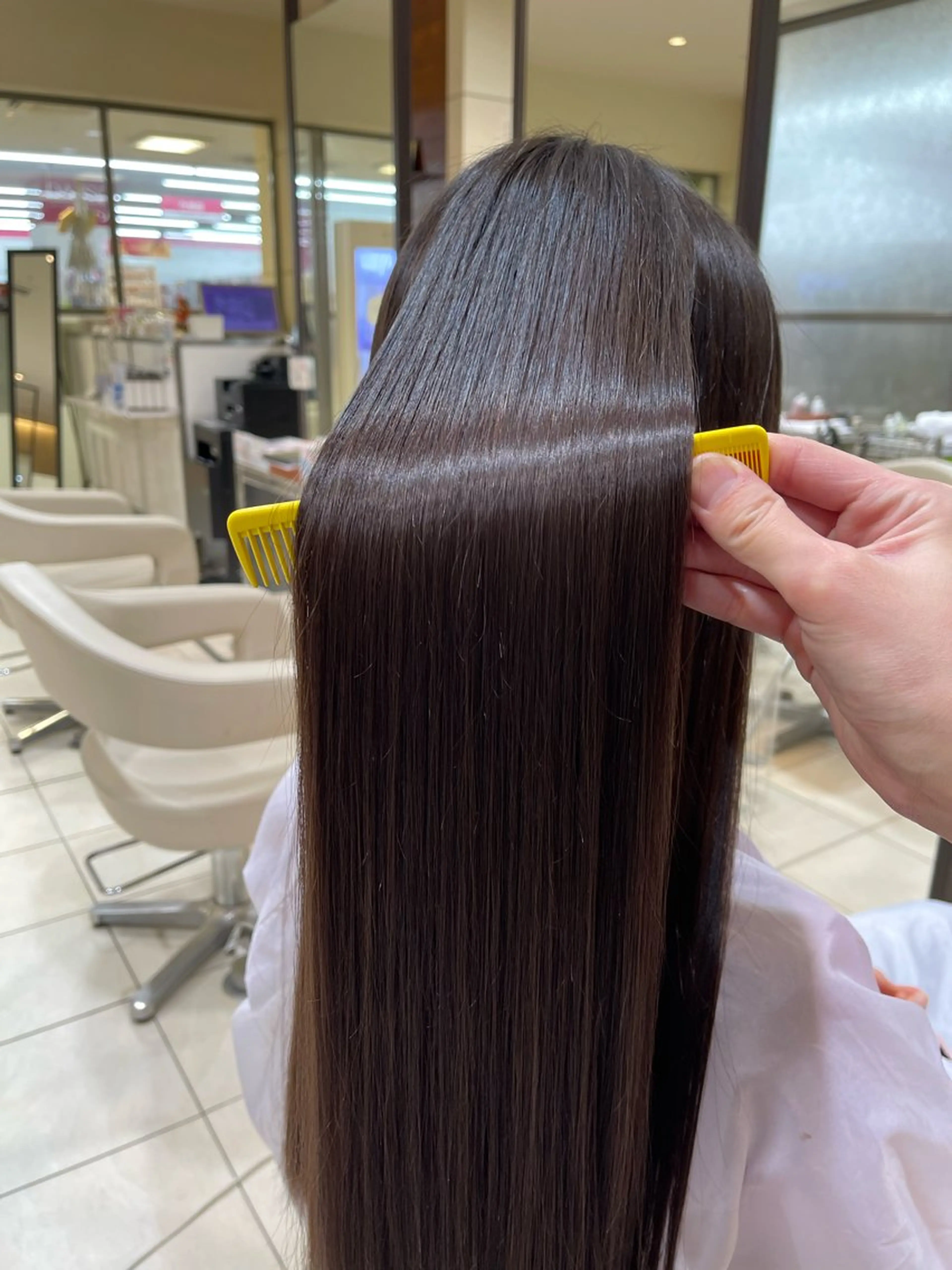 ロング 髪質改善 カット 縮毛矯正 カネヒラ リョウスケのヘアスタイル