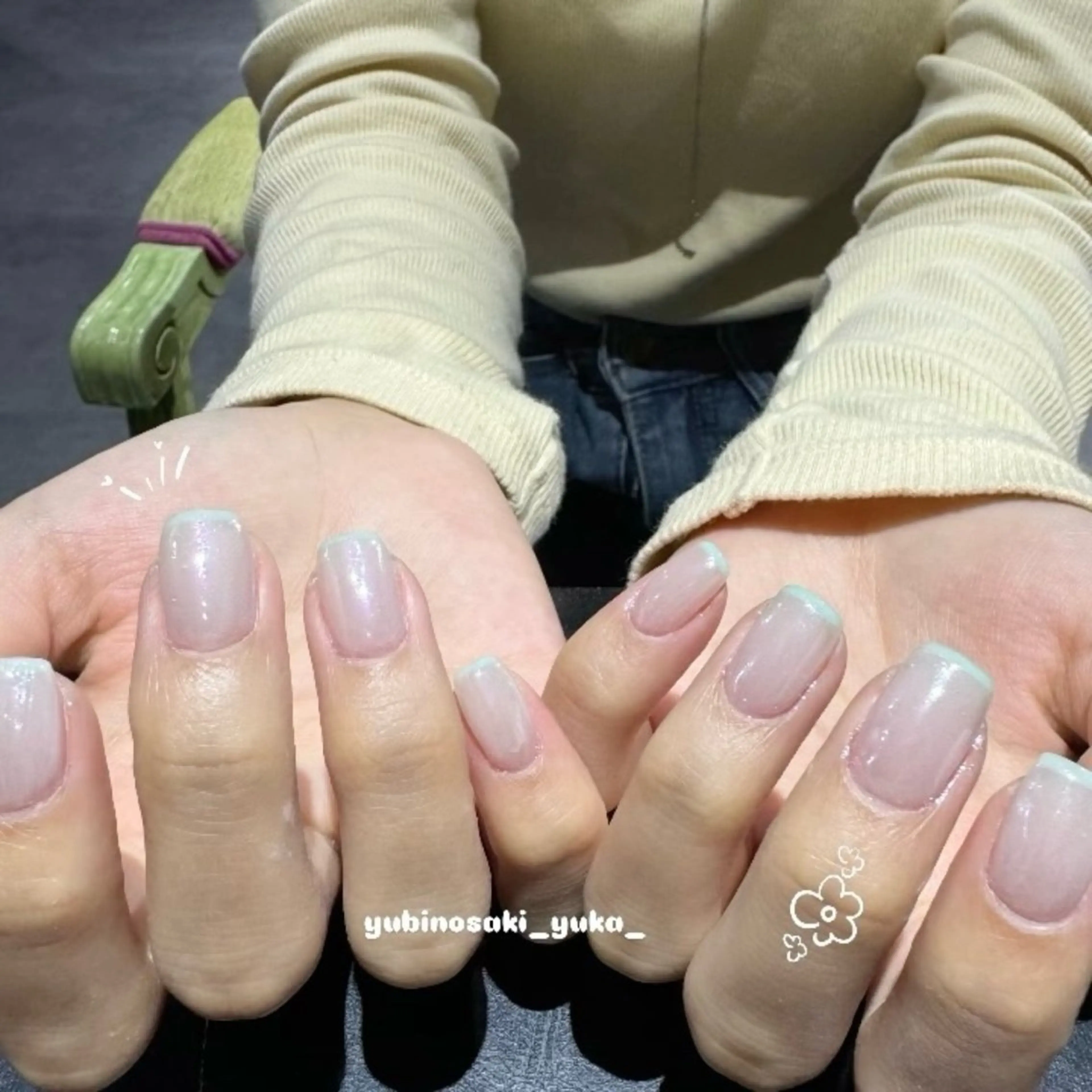 ショート ハンドネイル 小川 柚香のネイルデザイン