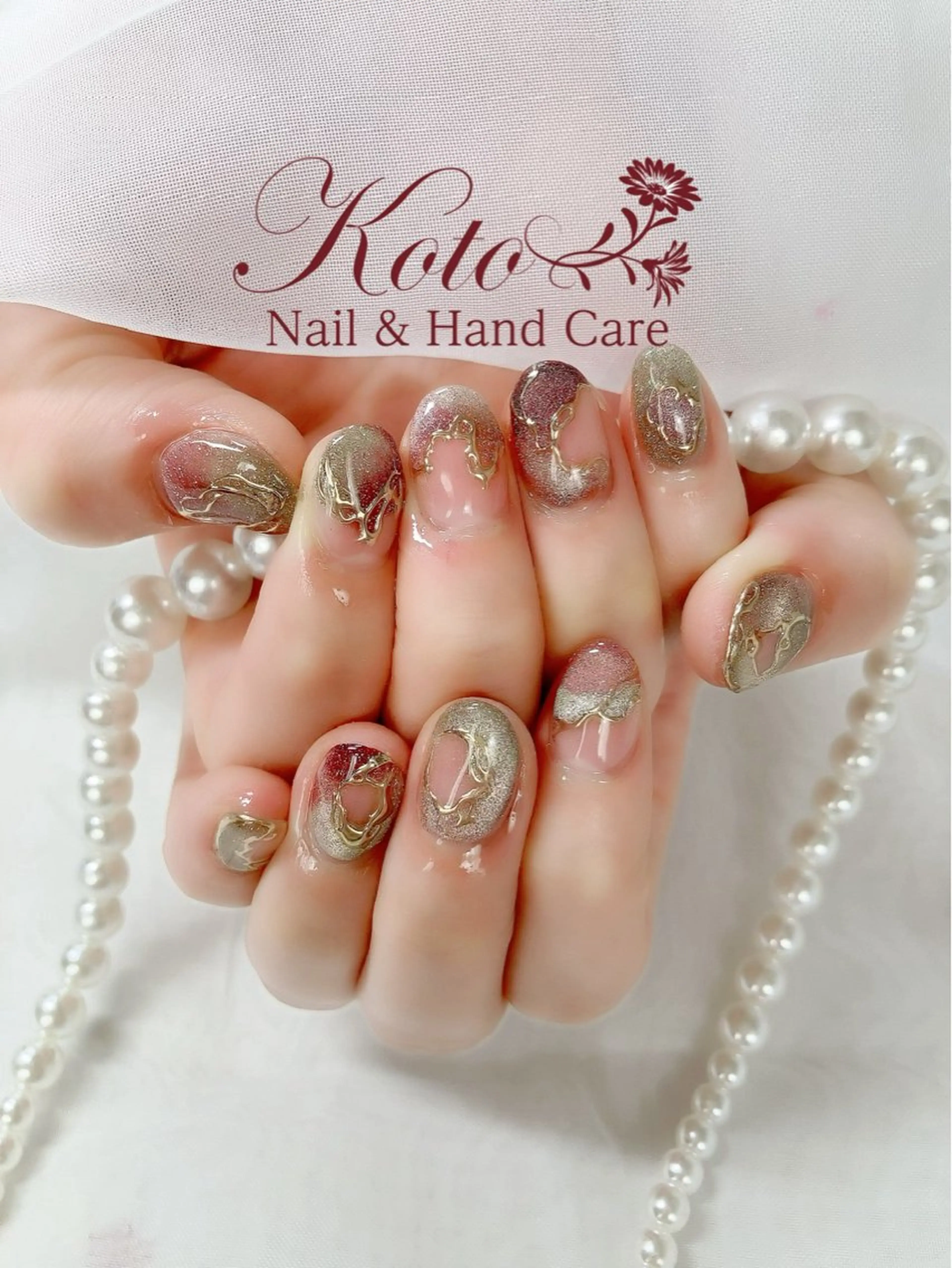 ネイル 長さ出し ジェルネイル マグネットネイル 持ち込み ニュアンスネイル ハンドネイル Nail Salon KOTOのネイルデザイン