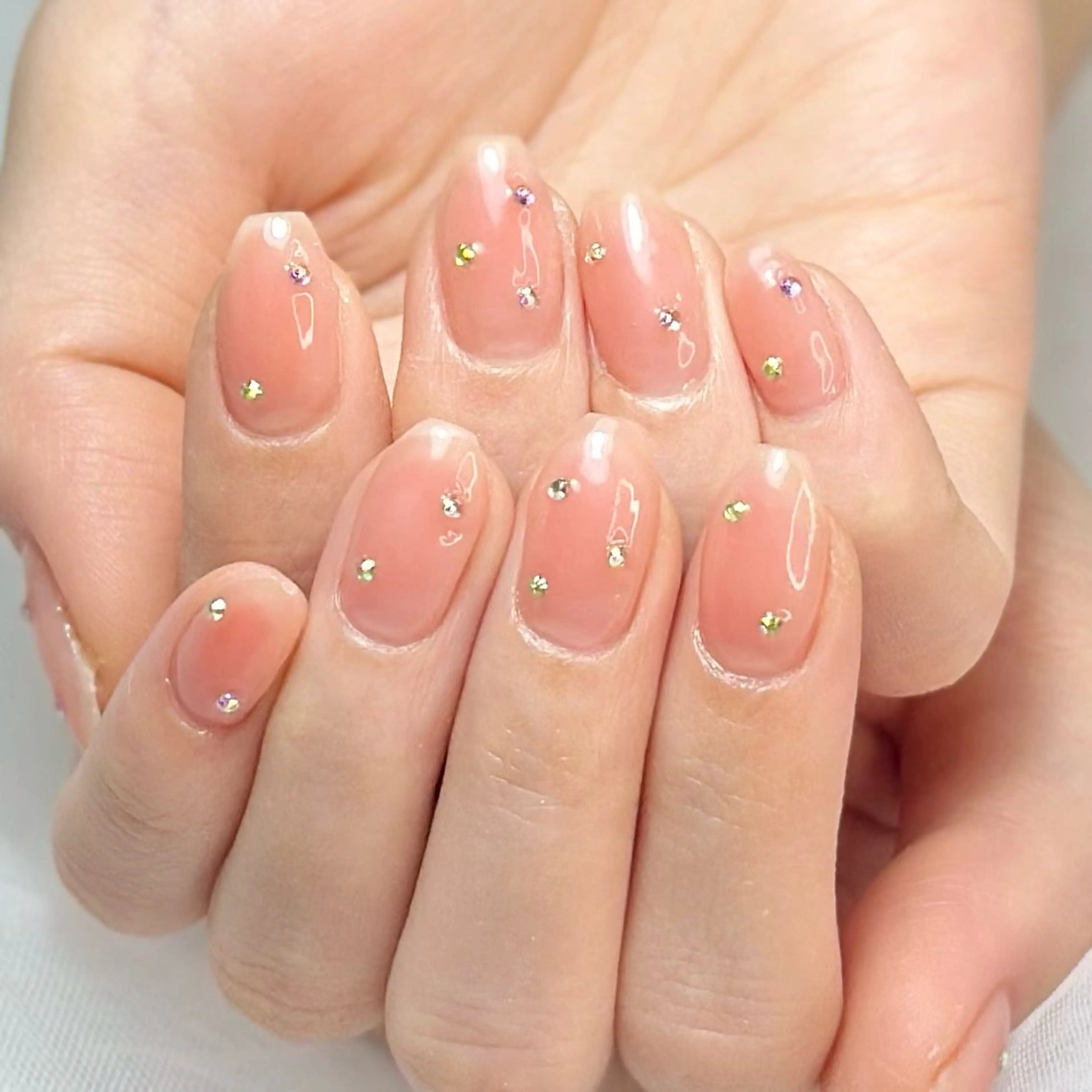 ネイル ストーンネイル HAIR&MAKE POSH 日暮里のネイルデザイン