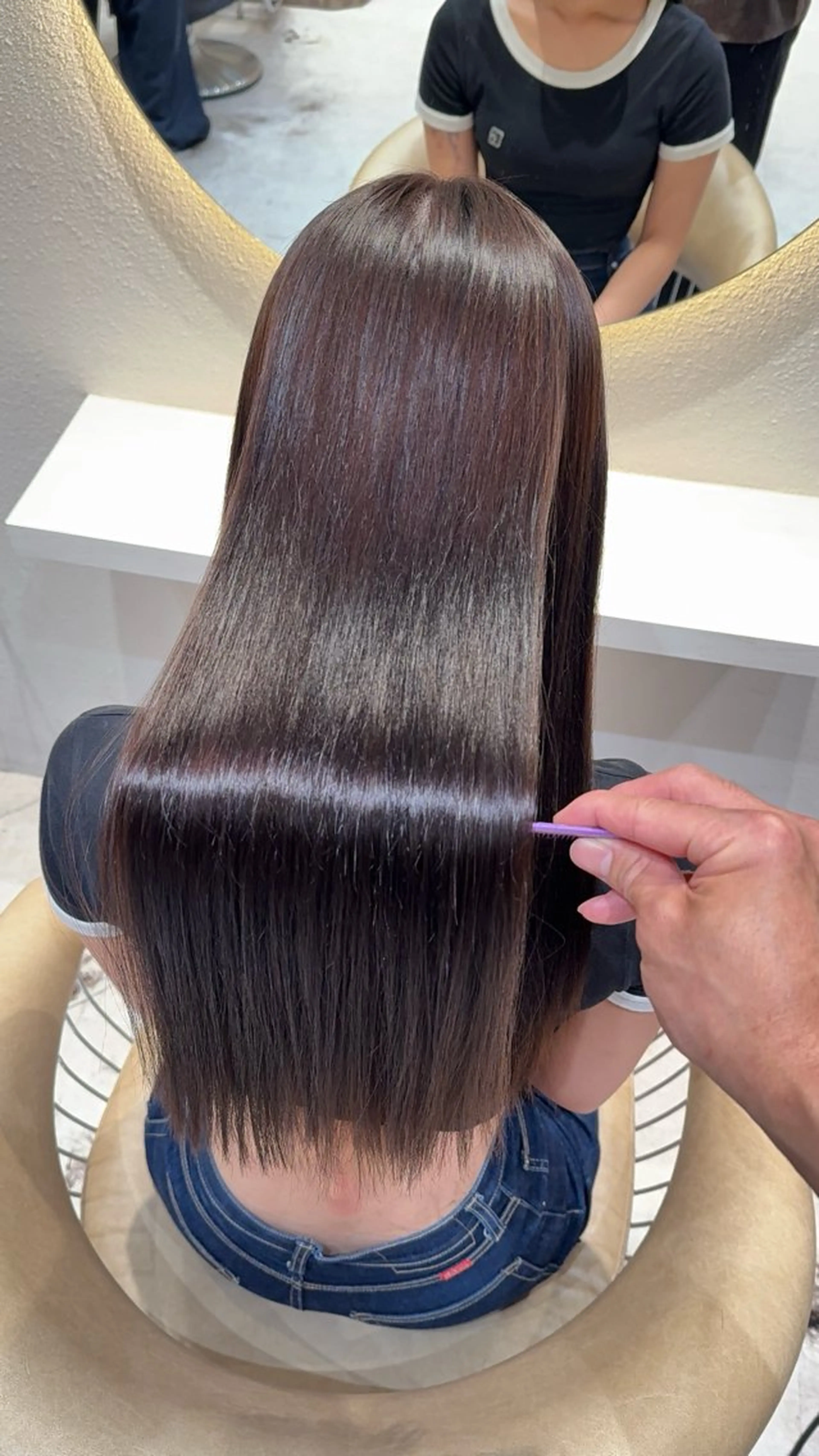 ロング カラー カット ヘアカラー 縮毛矯正 レイヤー❣️縮毛矯 川村利幸のヘアスタイル