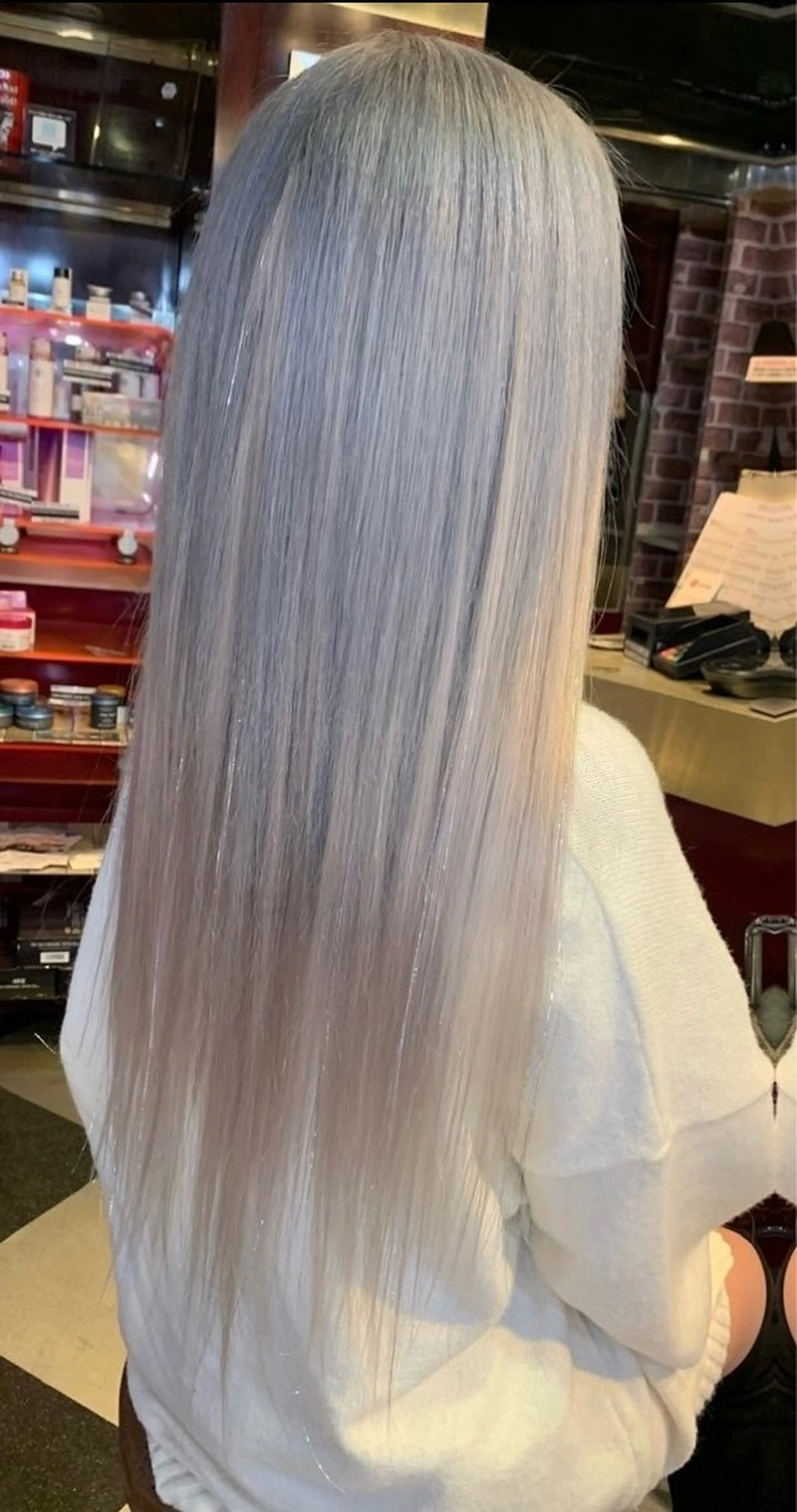 ダブルカラー(ブリーチ+カラー)×エクステの写真