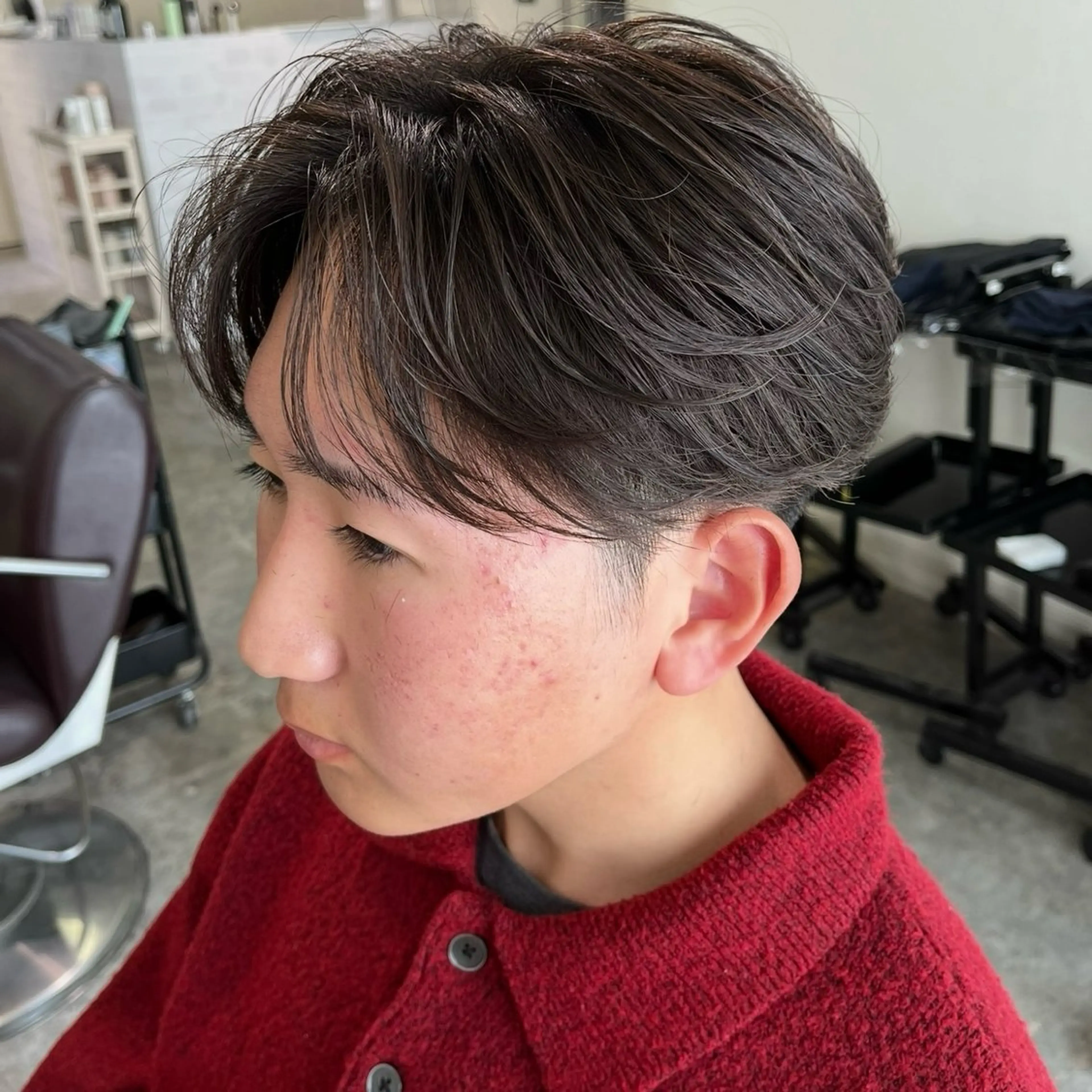 メンズ カット パーマ フェザーパーマ🌙 毛流れ yuzukiのヘアスタイル