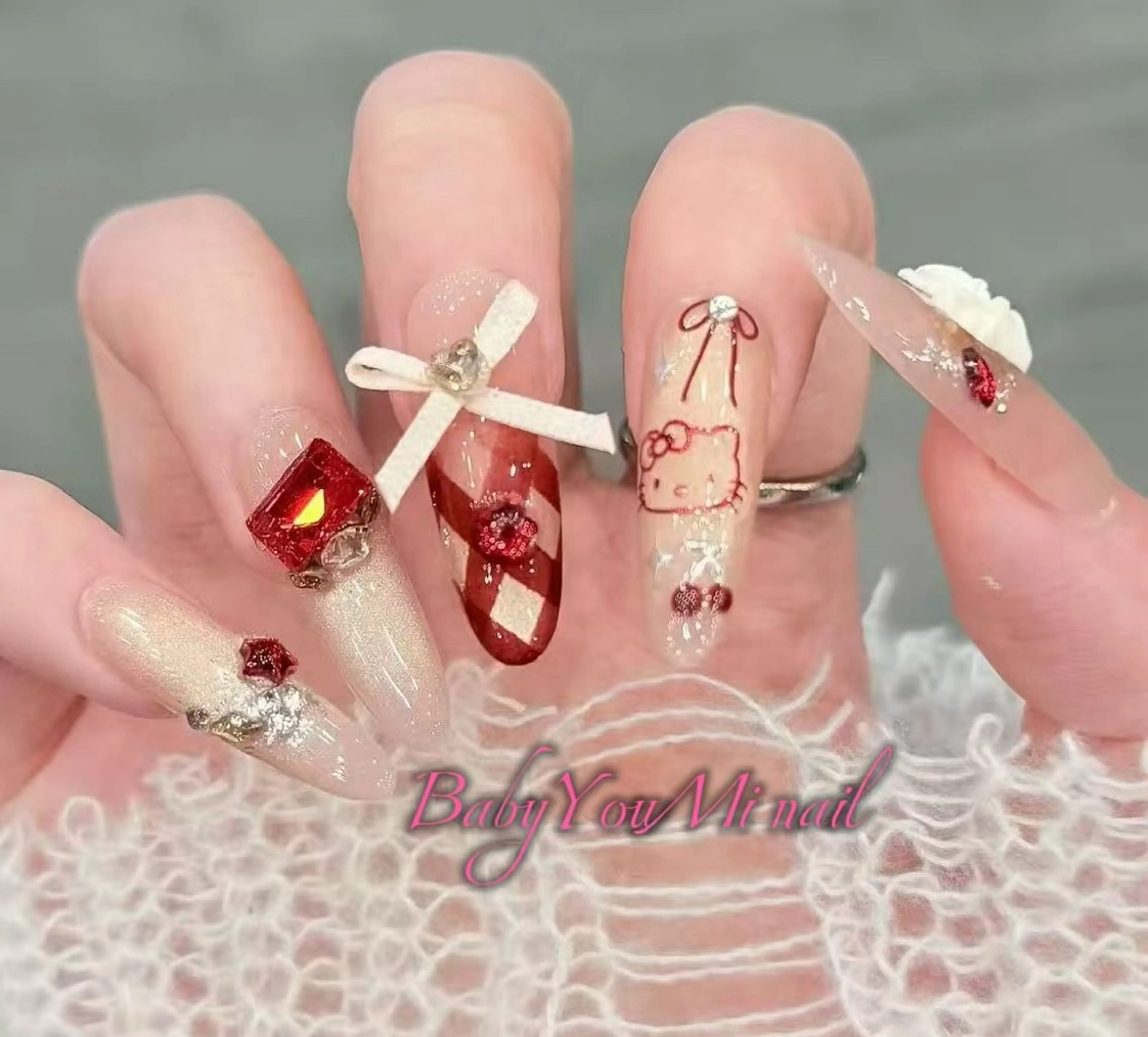 ネイル オーロラネイル 成人式 フットネイル フレンチネイル ジェルネイル ハンドネイル BabyYouMi nailのネイルデザイン