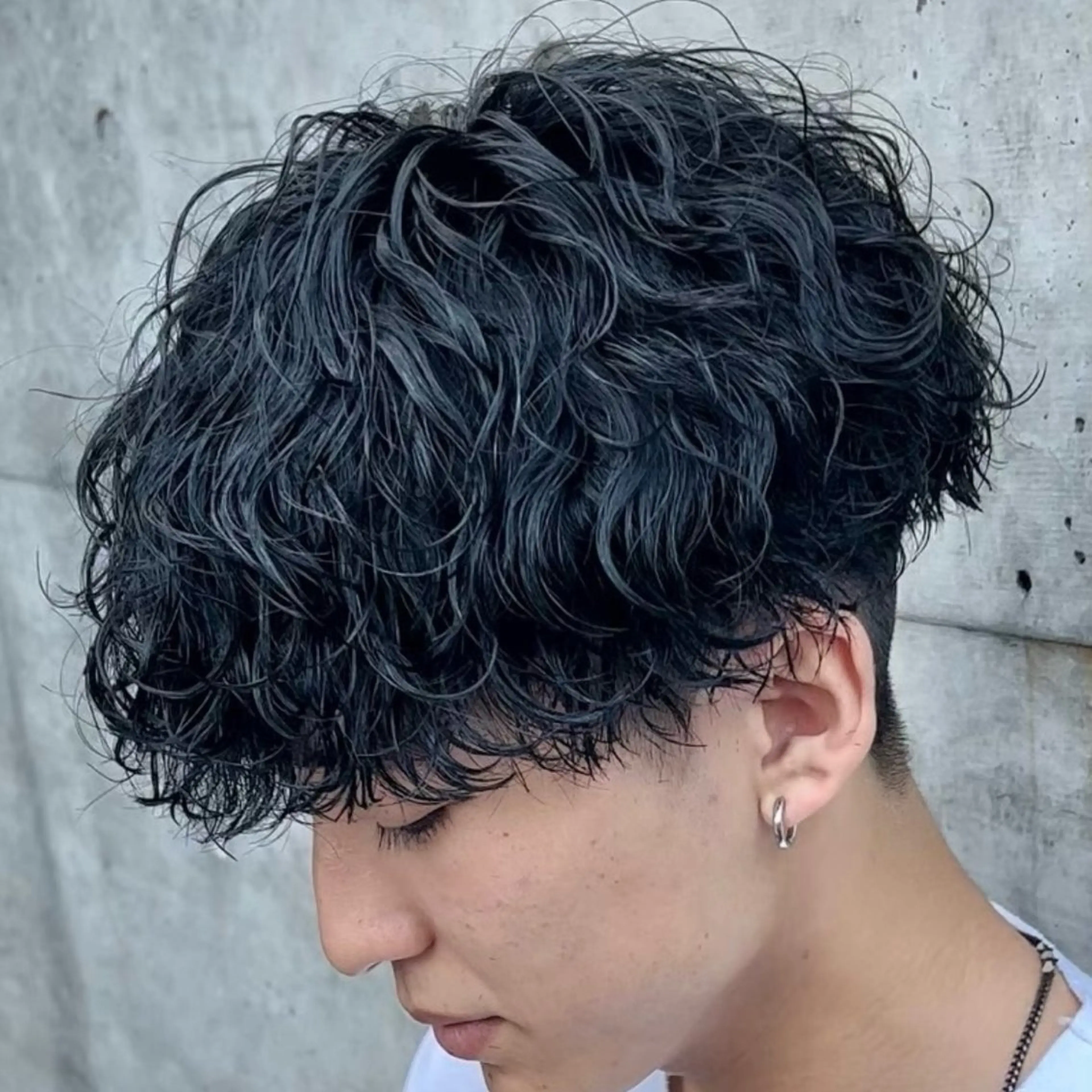 ミディアム パーマ ヘアアレンジ メンズ fifth 石川 凪のヘアスタイル