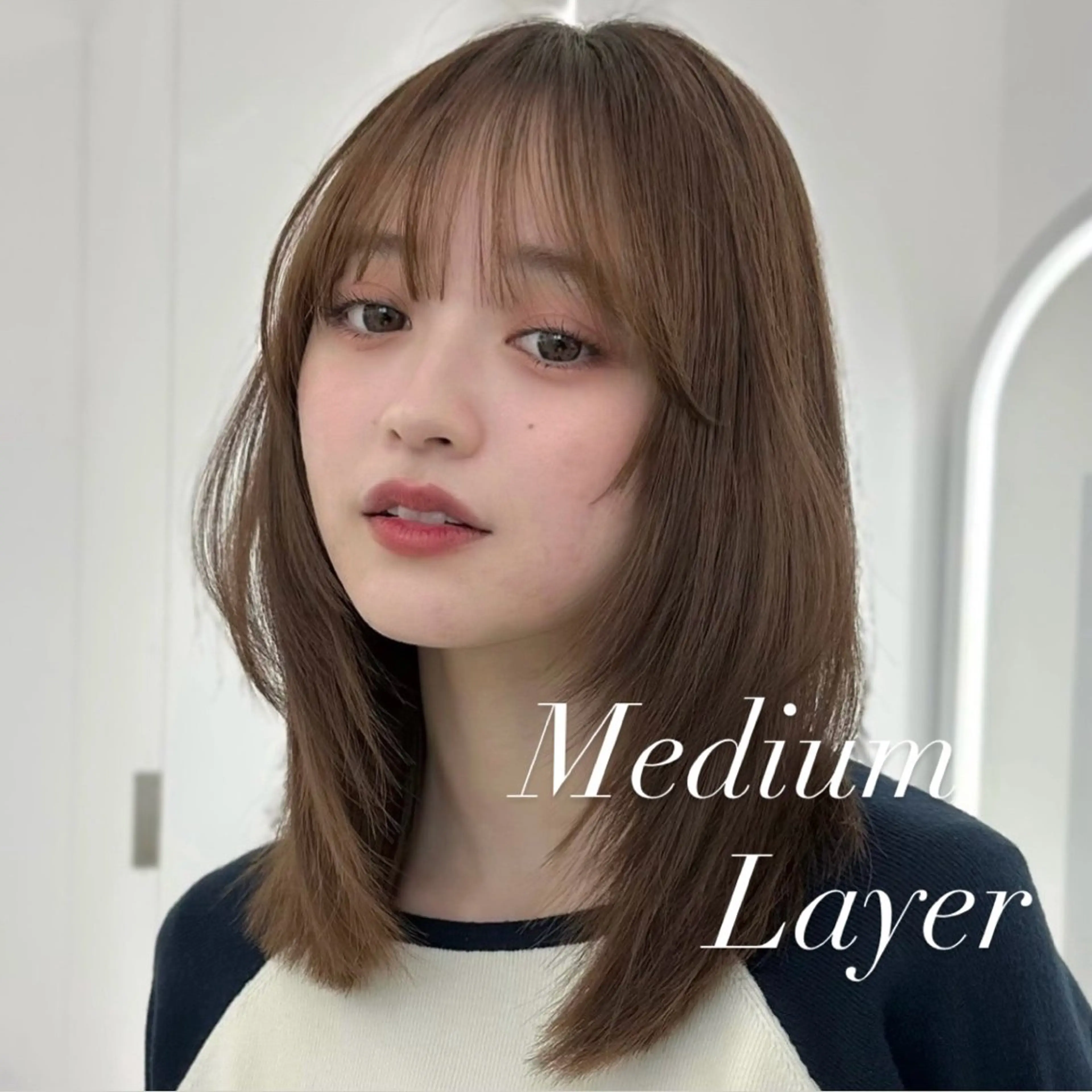 ミディアム カラー トリートメント 前髪/似合わせカット COA こも.のヘアスタイル