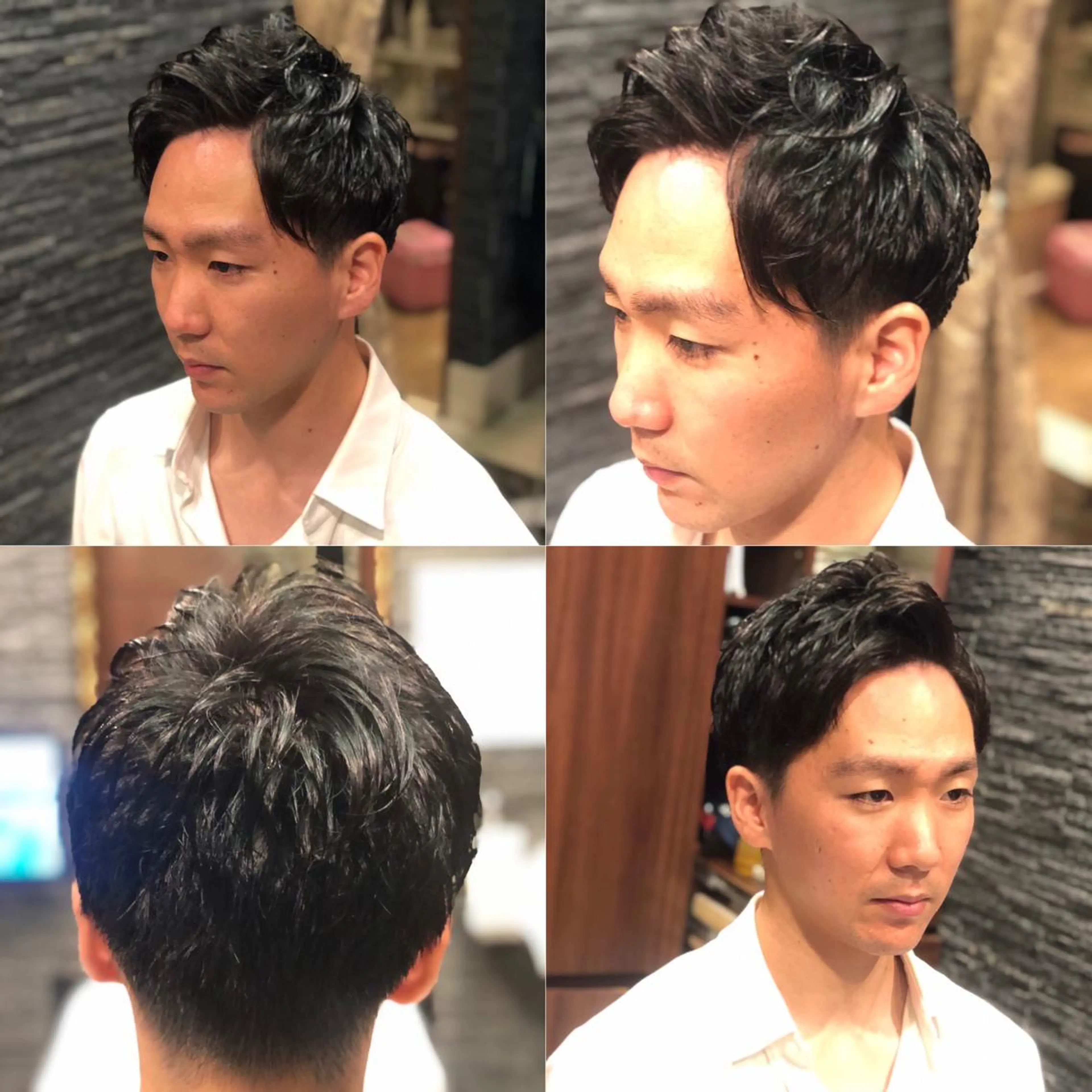 ミディアム パーマ ヘアアレンジ メンズ 萩原 勇樹のヘアスタイル