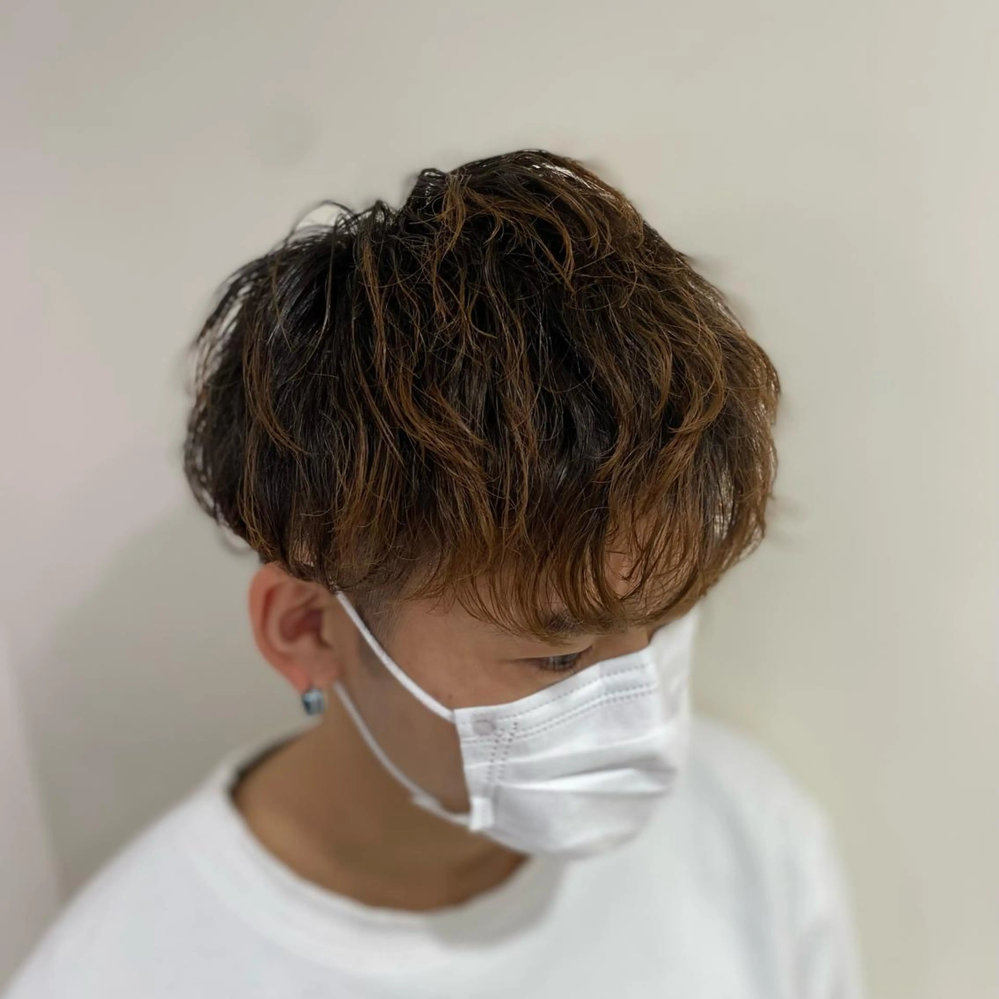 ショート パーマ メンズ カット パーマ 橋本 琉磨のヘアスタイル