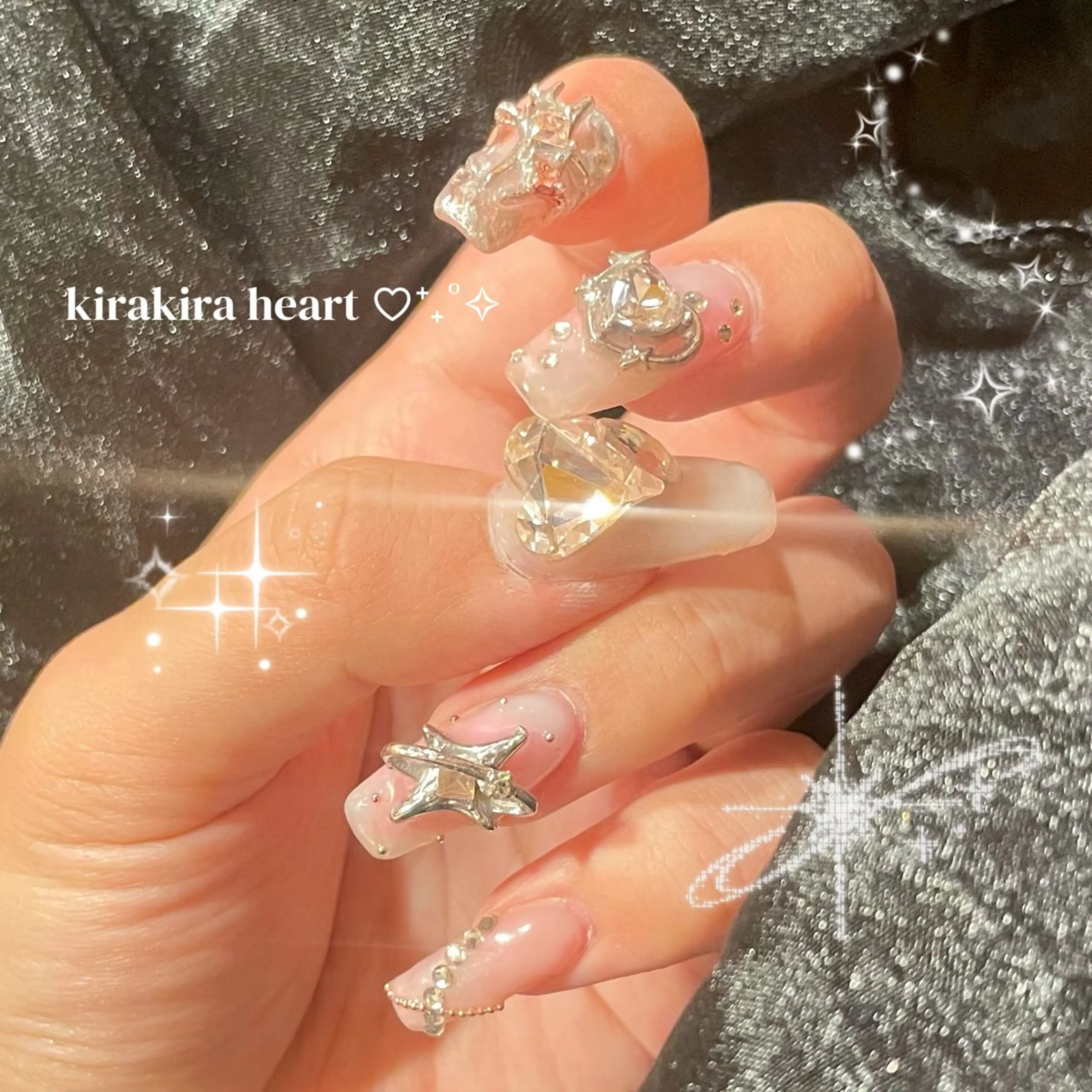 ネイル キラキラネイル 持ち込み ハンドネイル mao lilu/高崎のネイルデザイン