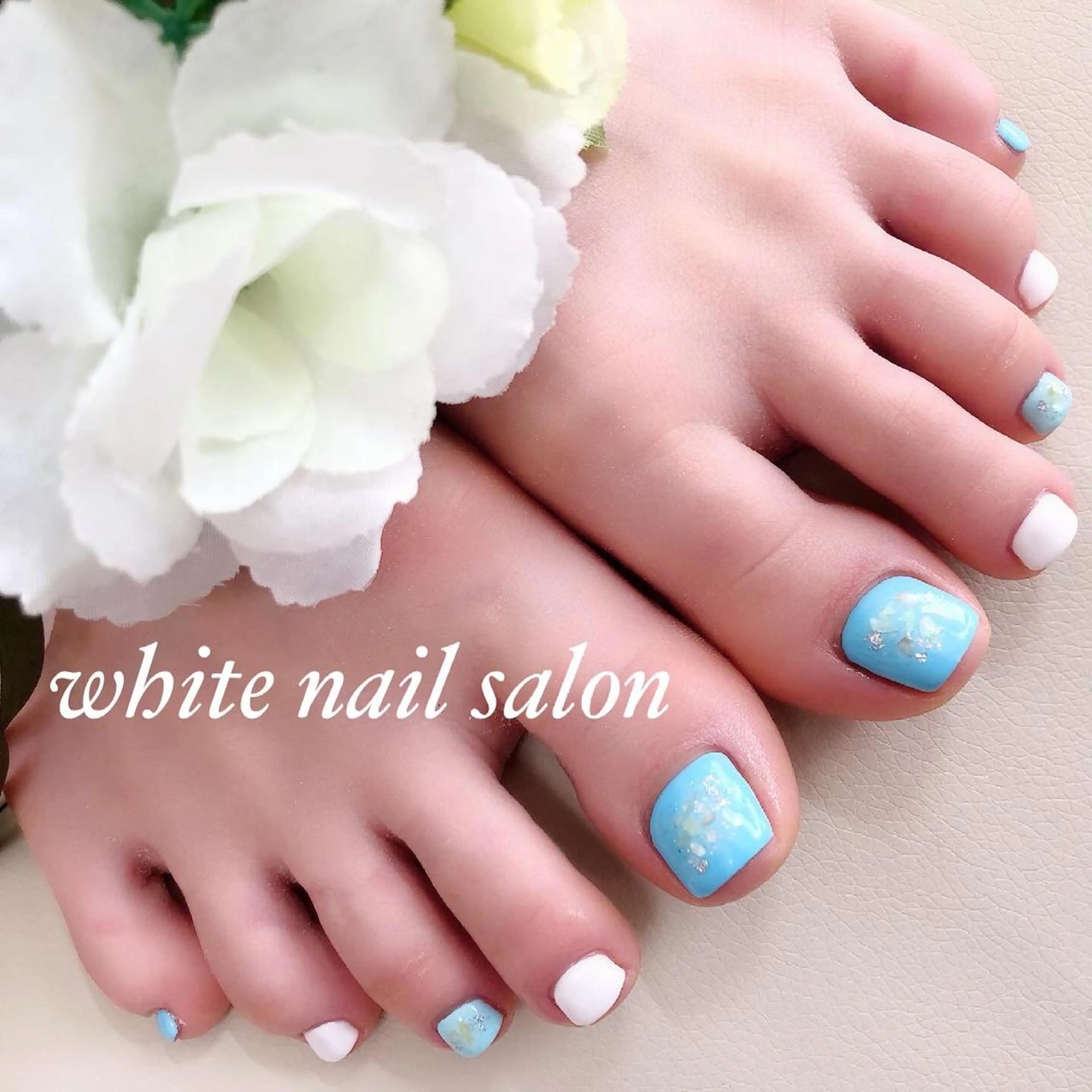 ネイル アートネイル フレンチネイル ジェルネイル ハードジェル 持ち込み フットネイル white nail salonのネイルデザイン