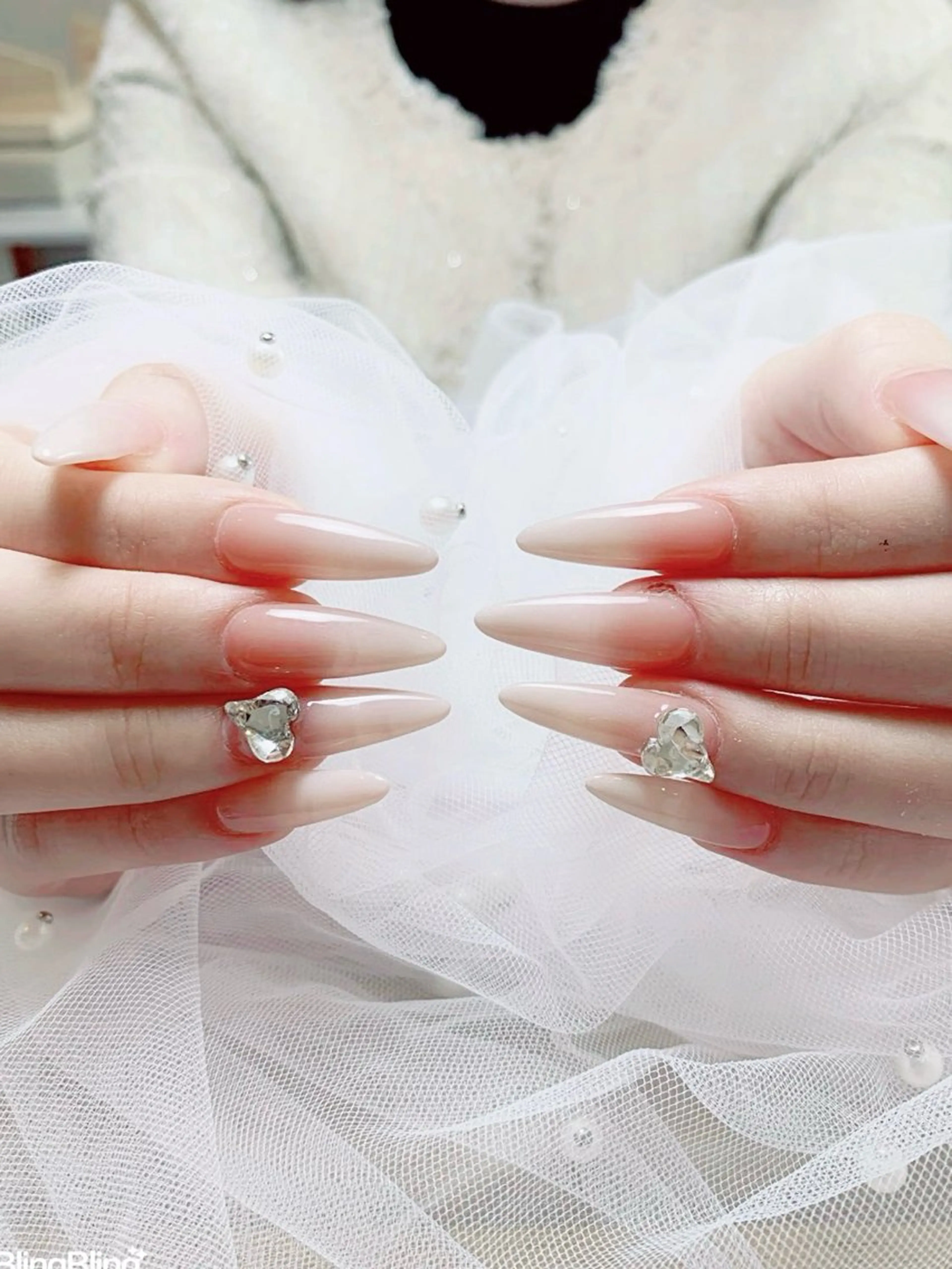 ネイル フレンチネイル ジェルネイル ハート 韓国ネイル マグネットネイル ハンドネイル ネイルサロン lotusのネイルデザイン