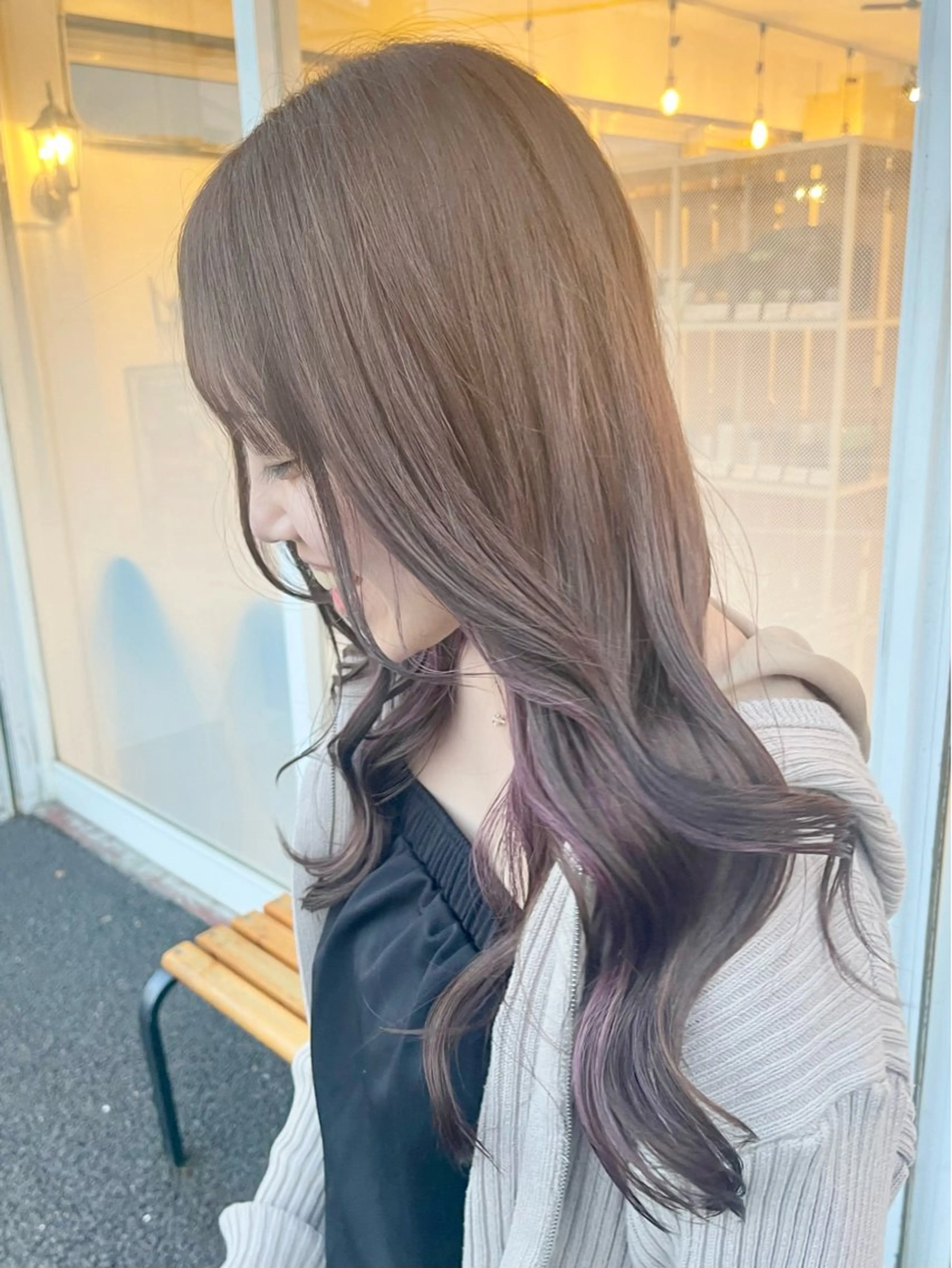 ロング カット ヘアカラー トリートメント 🍭透明感カラー 志賀拓海🍬🌈のヘアスタイル