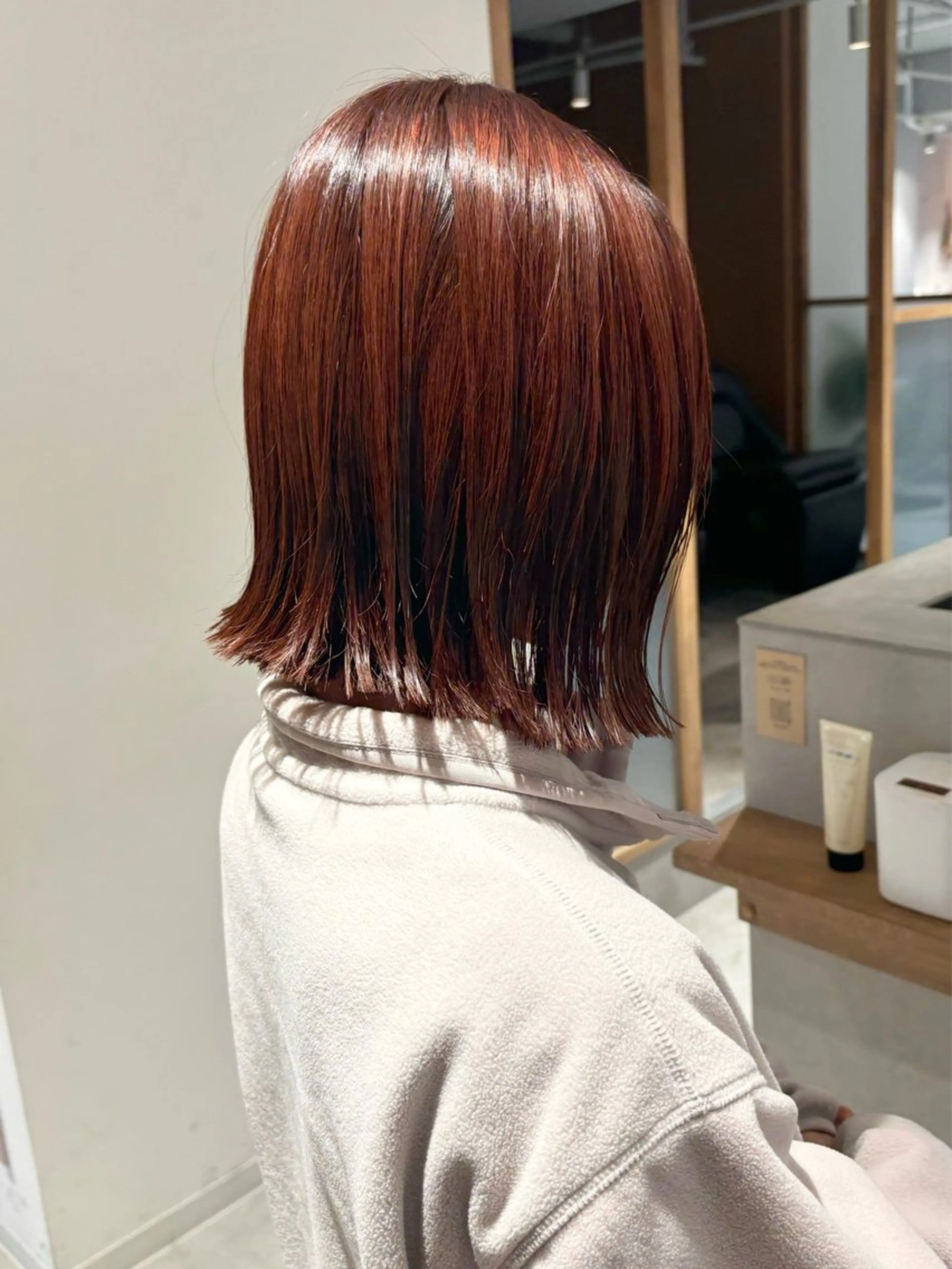 ミディアム カラー カット ヘアカラー トリートメント mei｜顔まわり ×透明感カラーのヘアスタイル
