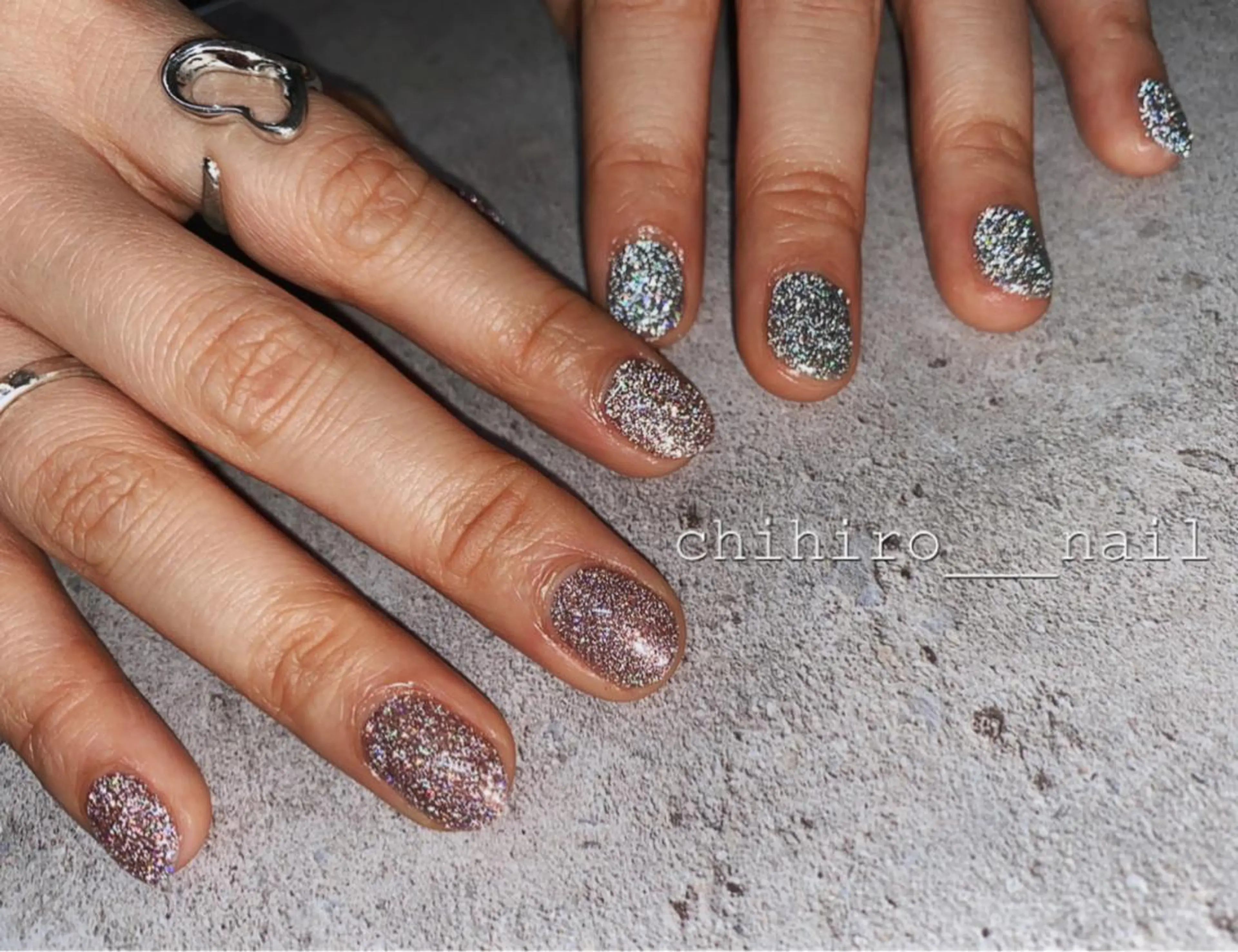ショート カラー ネイル アートネイル フレンチネイル ジェルネイル マグネットネイル ニュアンスネイル ハンドネイル chihiro 小路ネイルのネイルデザイン