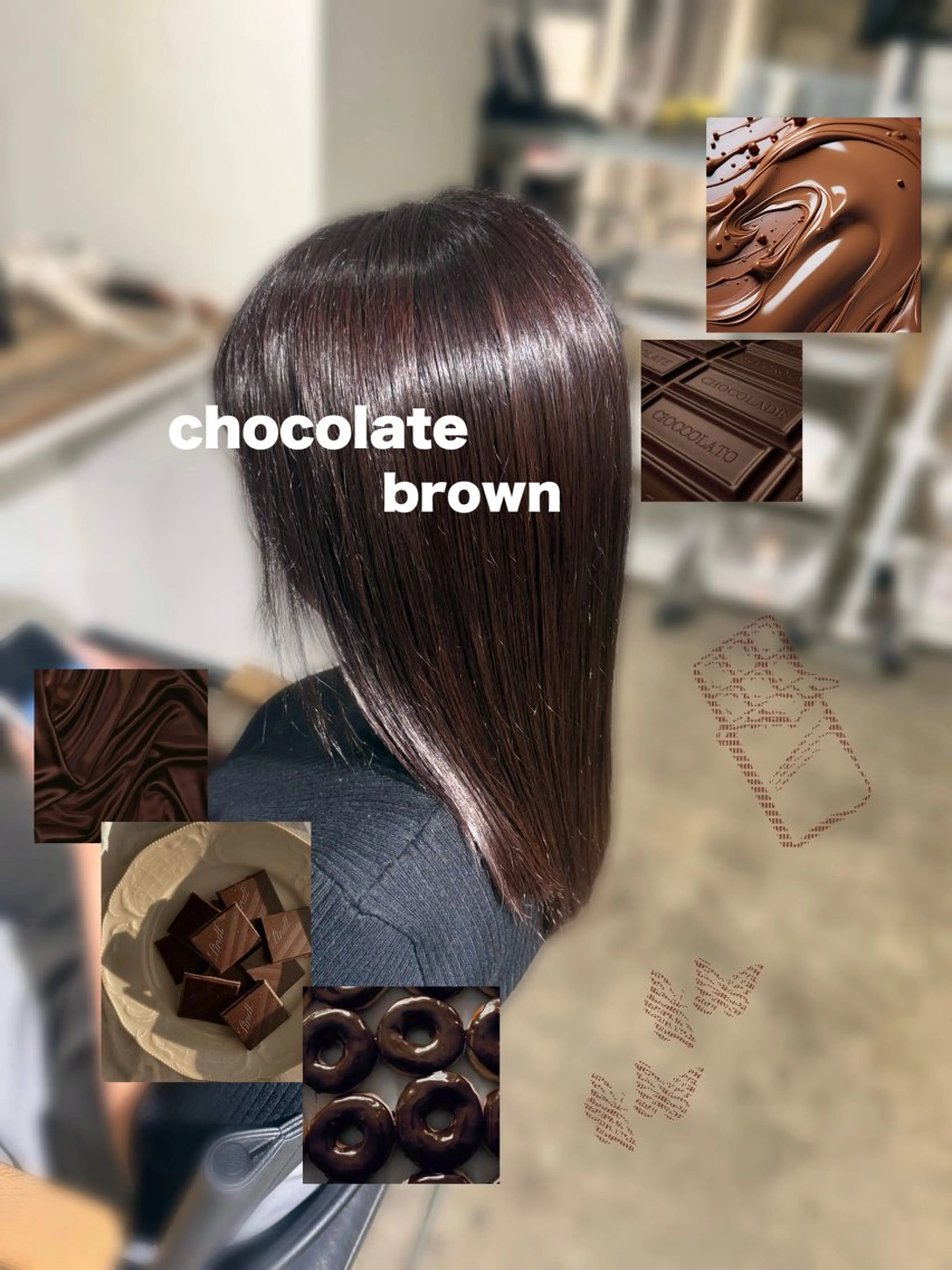 ロング カラー ブリーチ ブラウンカラー チョコレートブラウン 透明感カラー ブリーチなしカラー ヘアカラー トリートメント 🫧ブリーチ/透明感 カラー/メンズ/みきのヘアスタイル