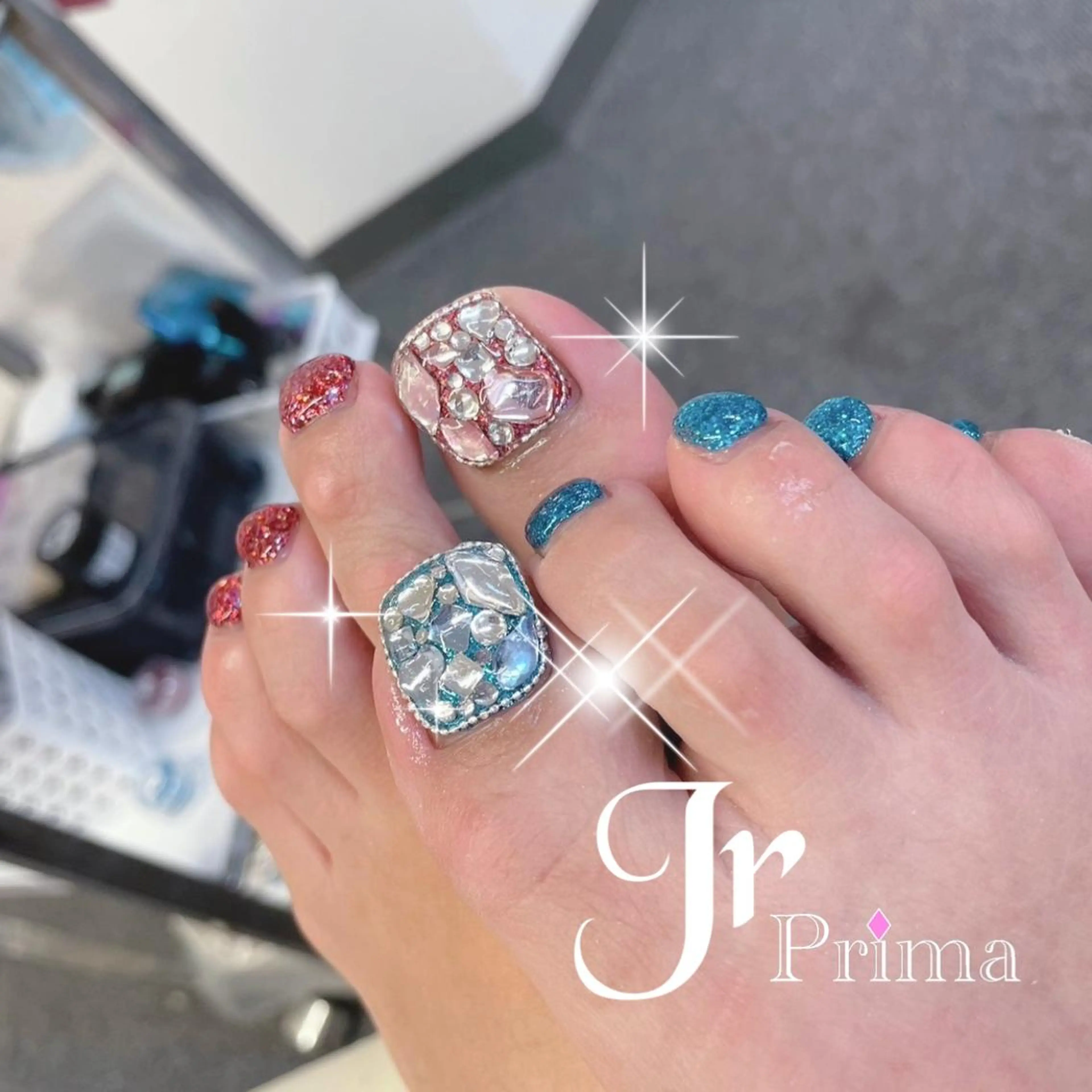 ネイル フットネイル Prima💎 スカルプ💎アートのネイルデザイン