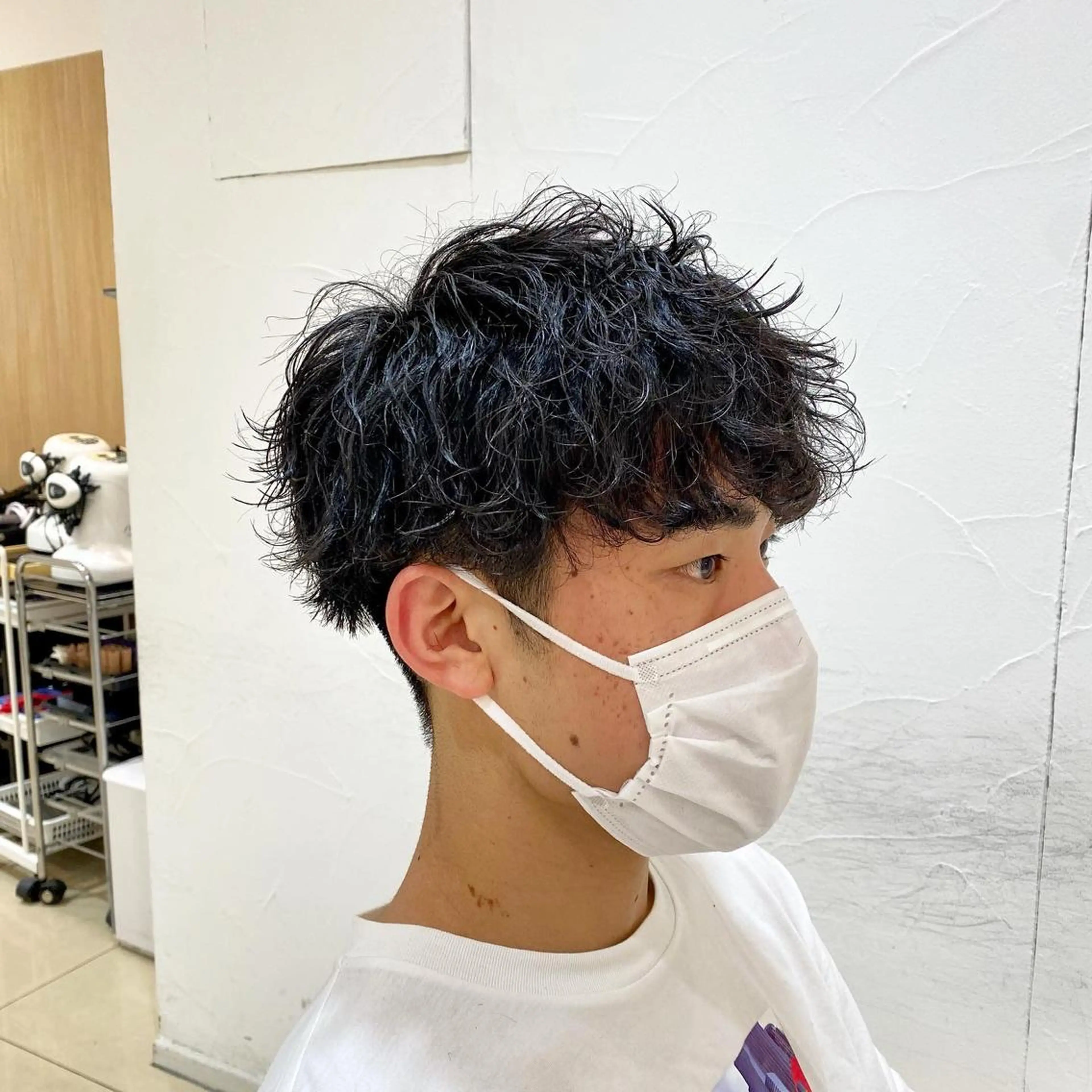 ショート パーマ メンズ カット パーマ メンズ特化型美容師 栗山勇人のヘアスタイル