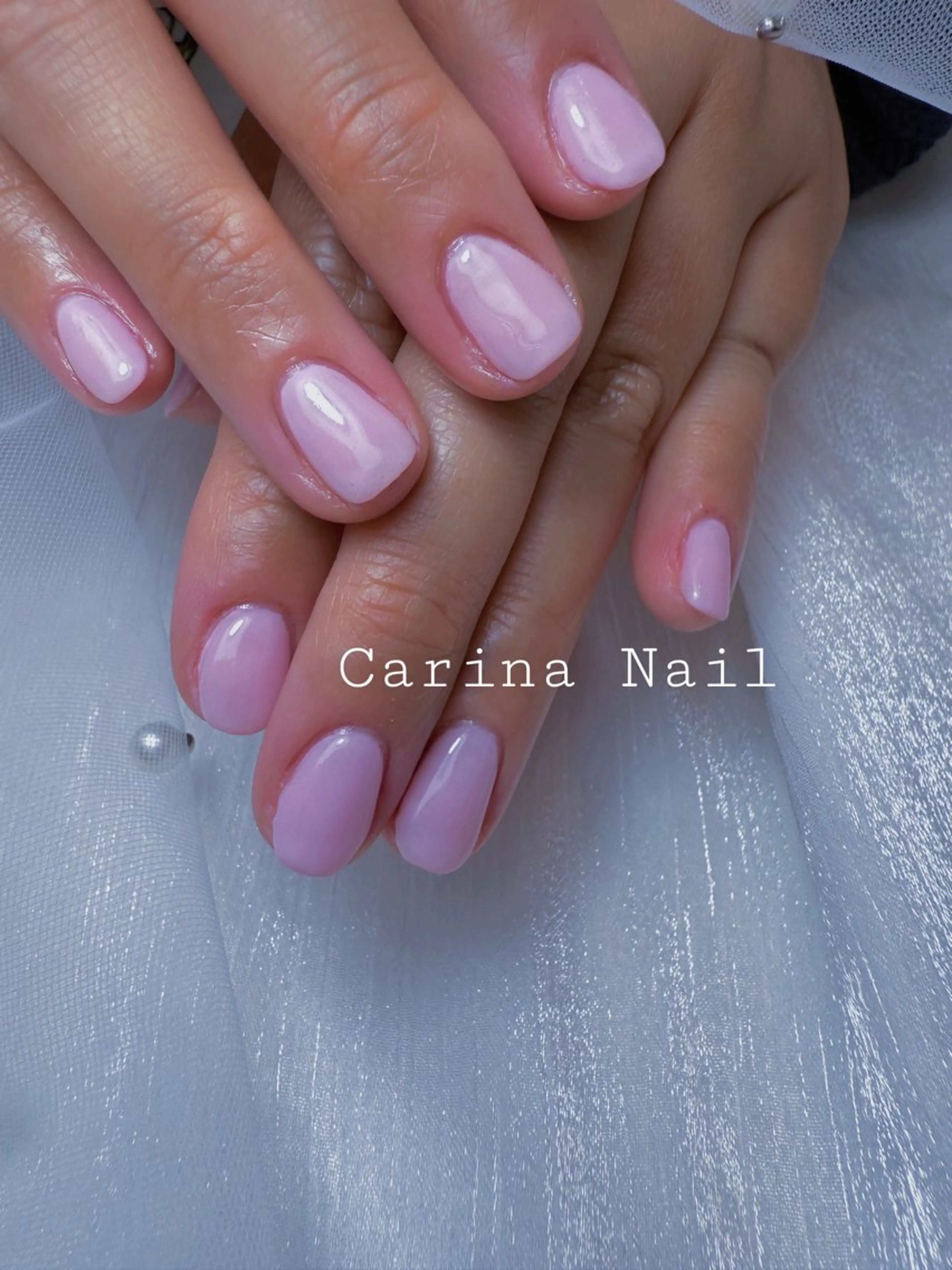 ネイル ワンカラーネイル ピンク Carina Nailのネイルデザイン