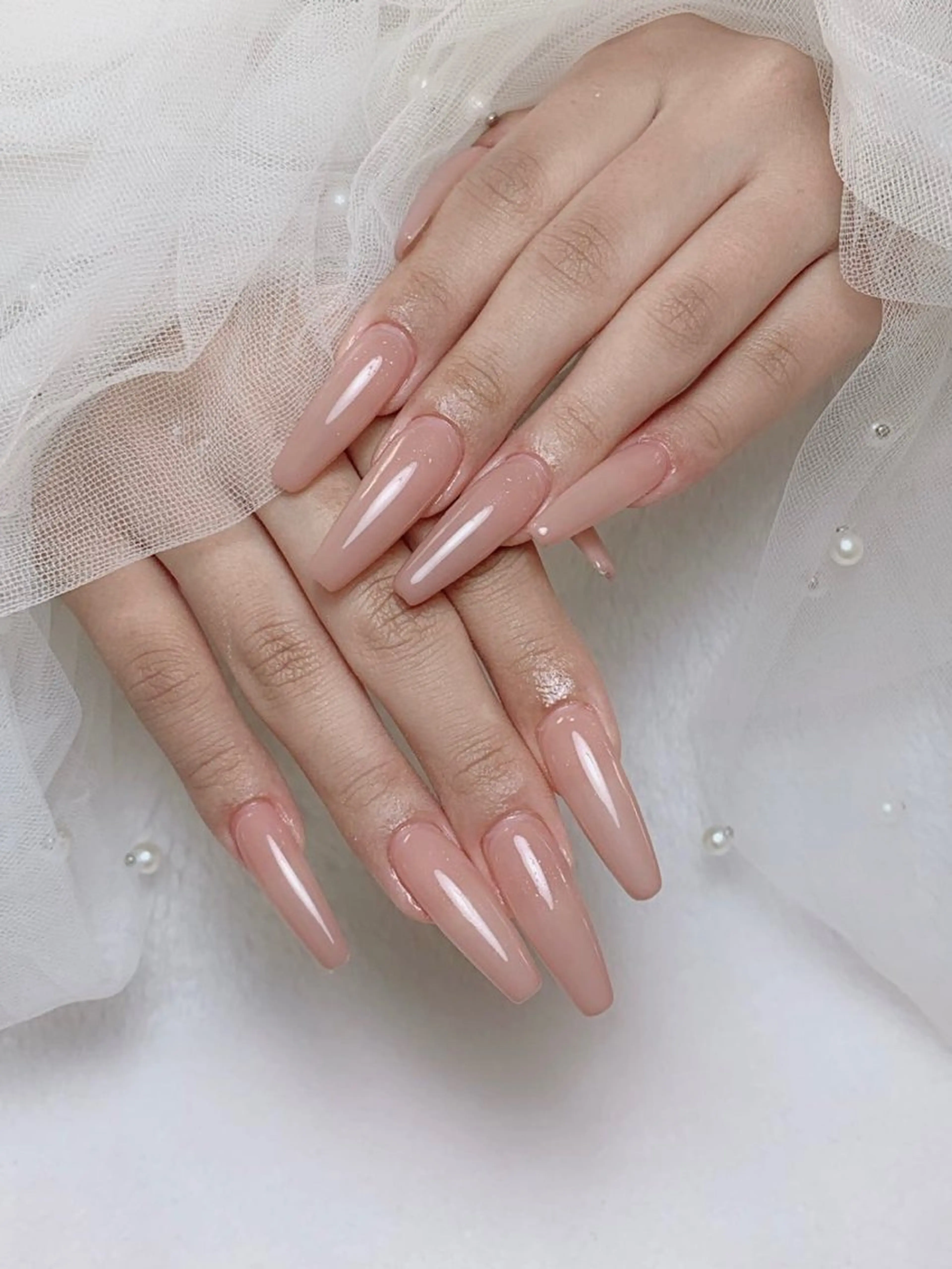 自爪ワンカラー/ラメグラデーション(パラジェル)の写真