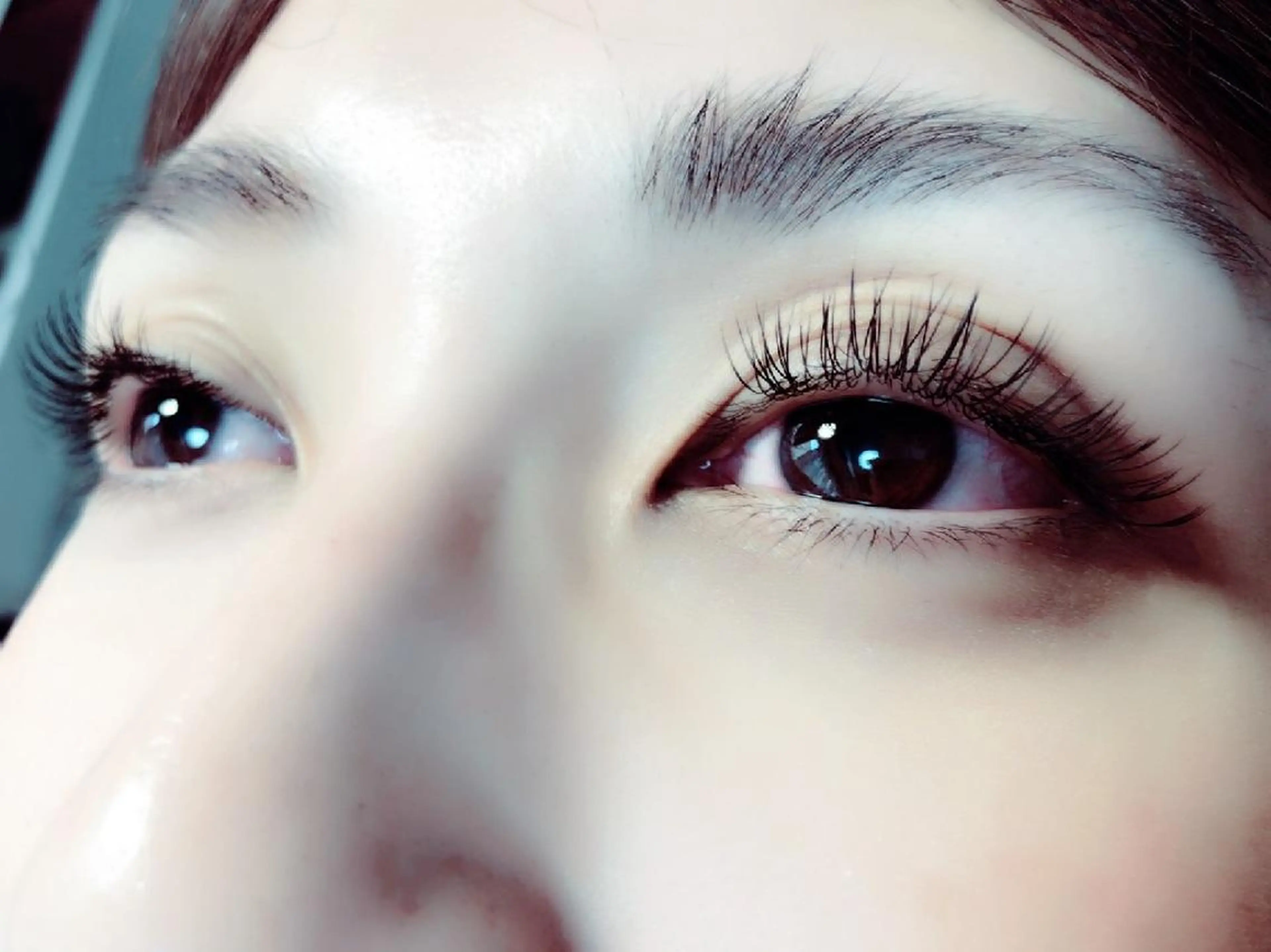 マツエク・マツパ 付け放題 フラットラッシュ ナチュラル 下まつげエクステ 一重×まつ毛パーマ 吉岡 ゆうなのマツエク・マツパデザイン