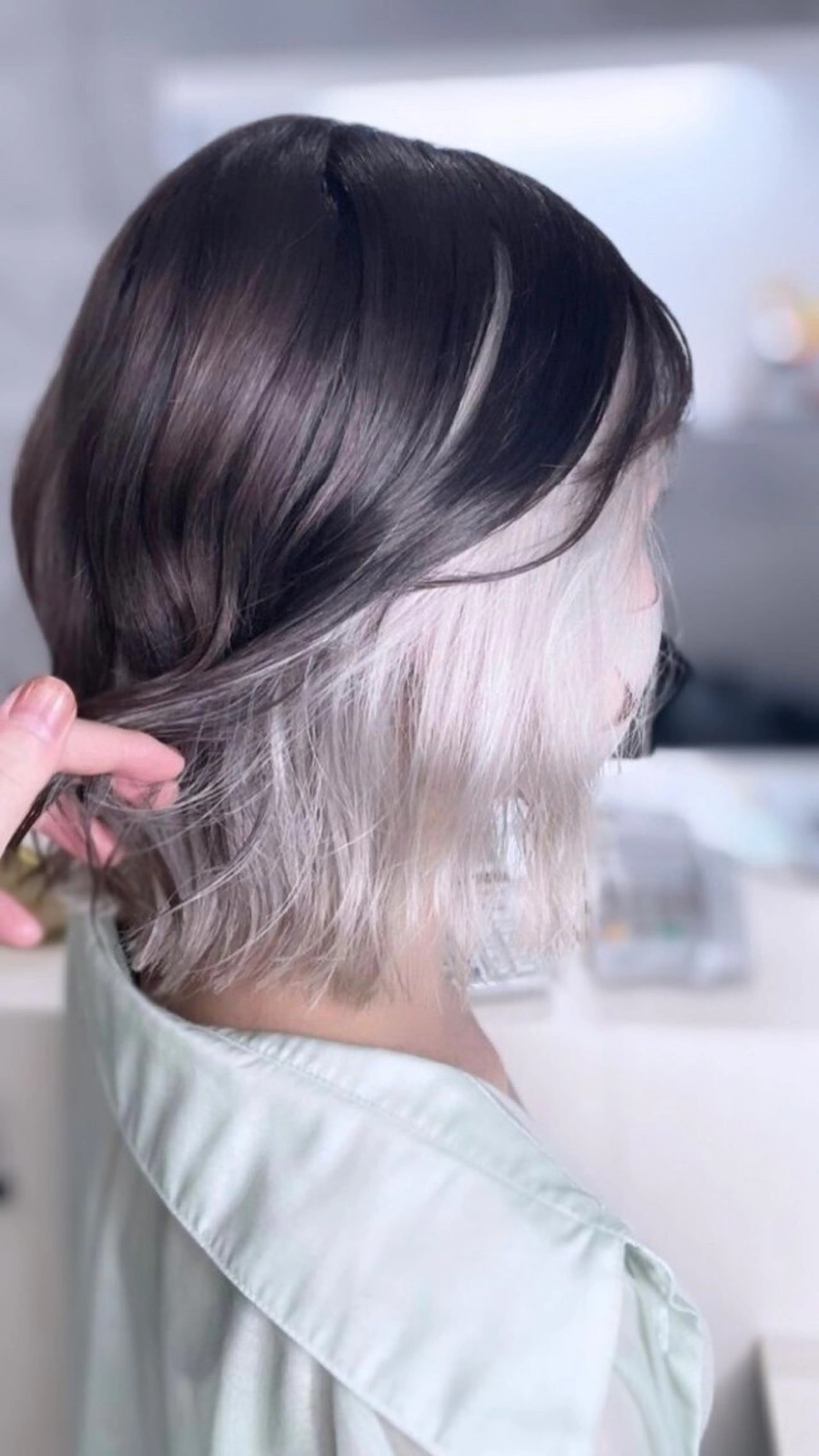 ミディアム カット ヘアカラー トリートメント ヘッドスパ ヘアセット リベルテ 渋谷のヘアスタイル