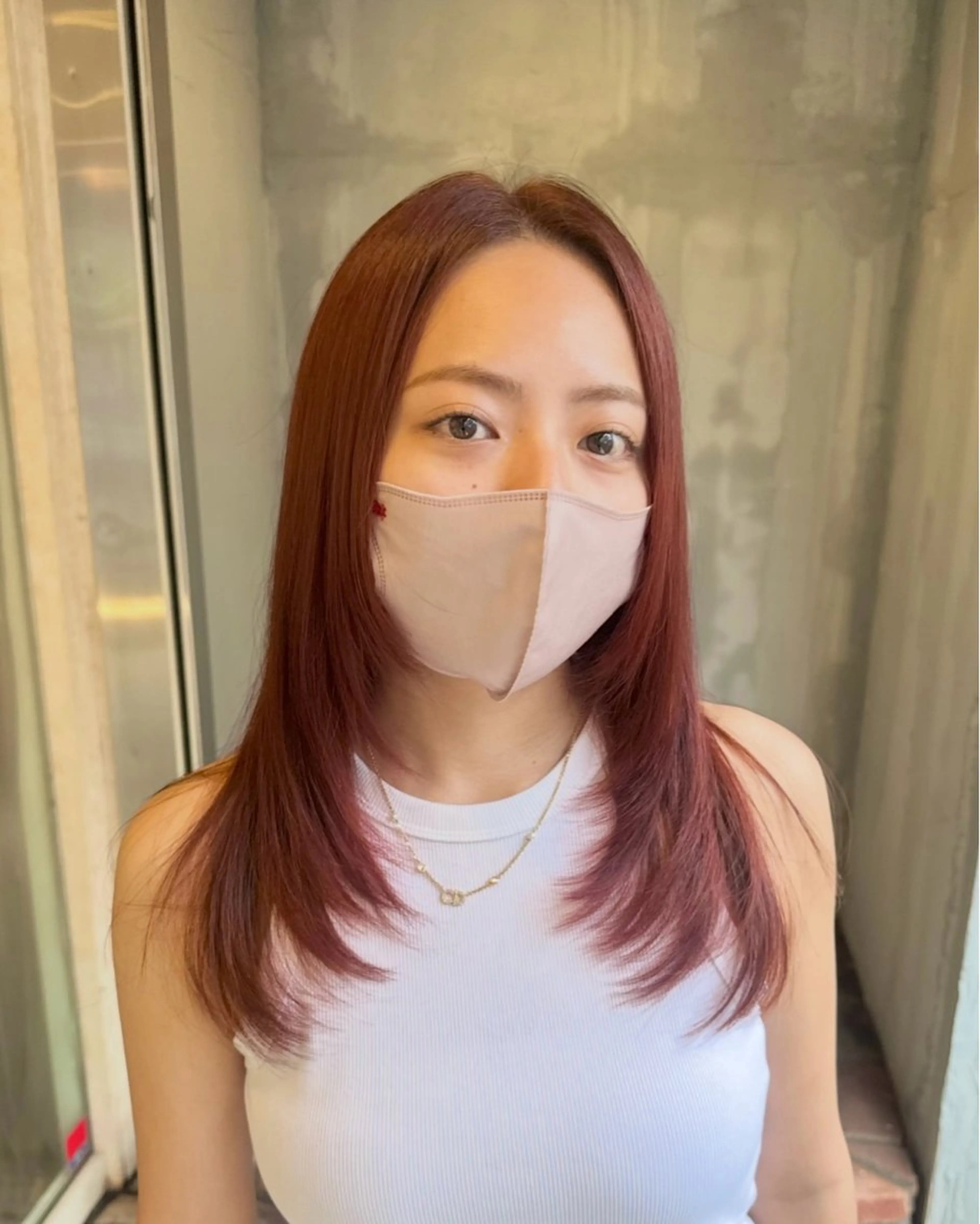 セミロング カラー カット ヘアカラー トリートメント \脱・うねり& 広がり/gite菊のヘアスタイル