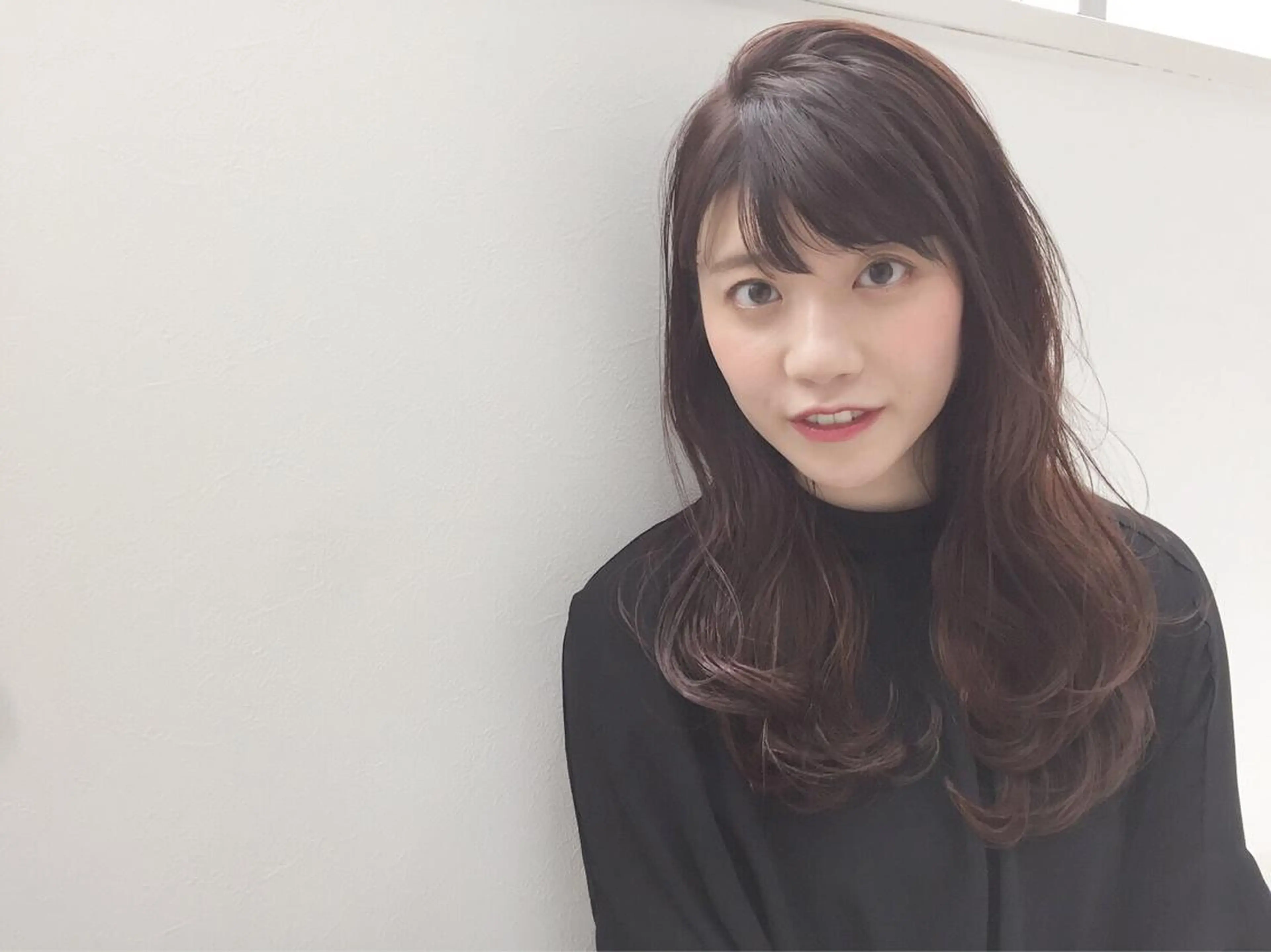 ロング カラー パーマ 鎌田 祥江のヘアスタイル