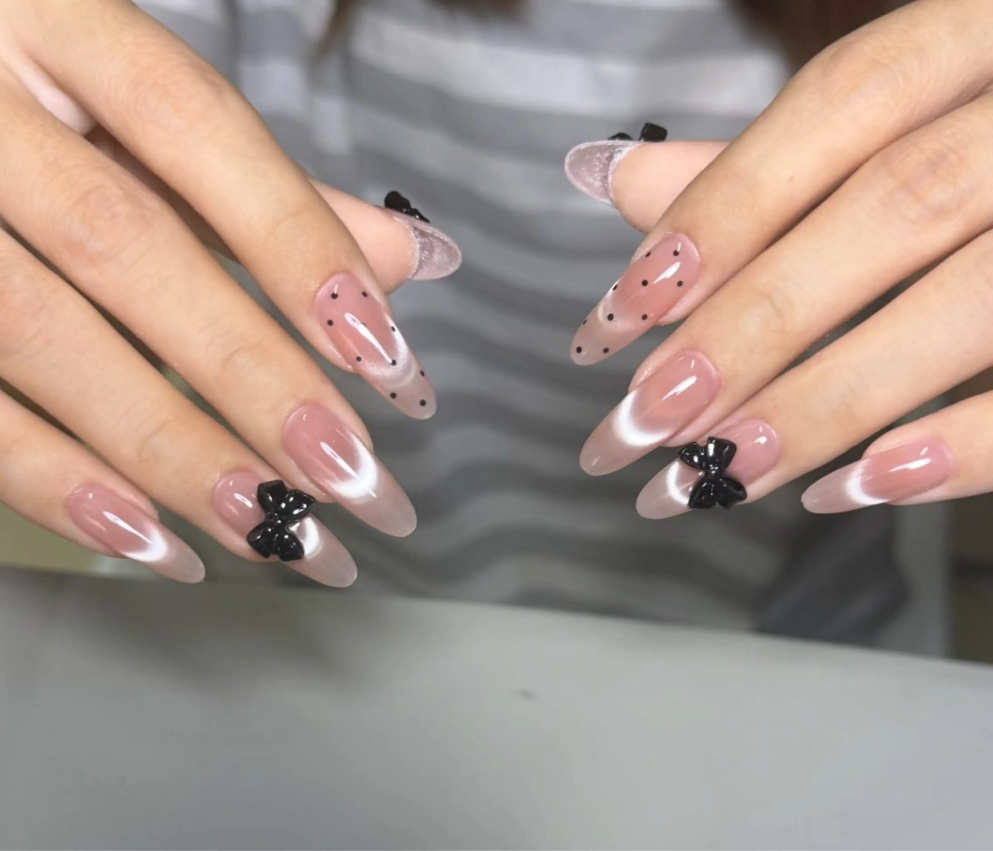 ネイル candy nail 韓国風ワンホンネイルのネイルデザイン