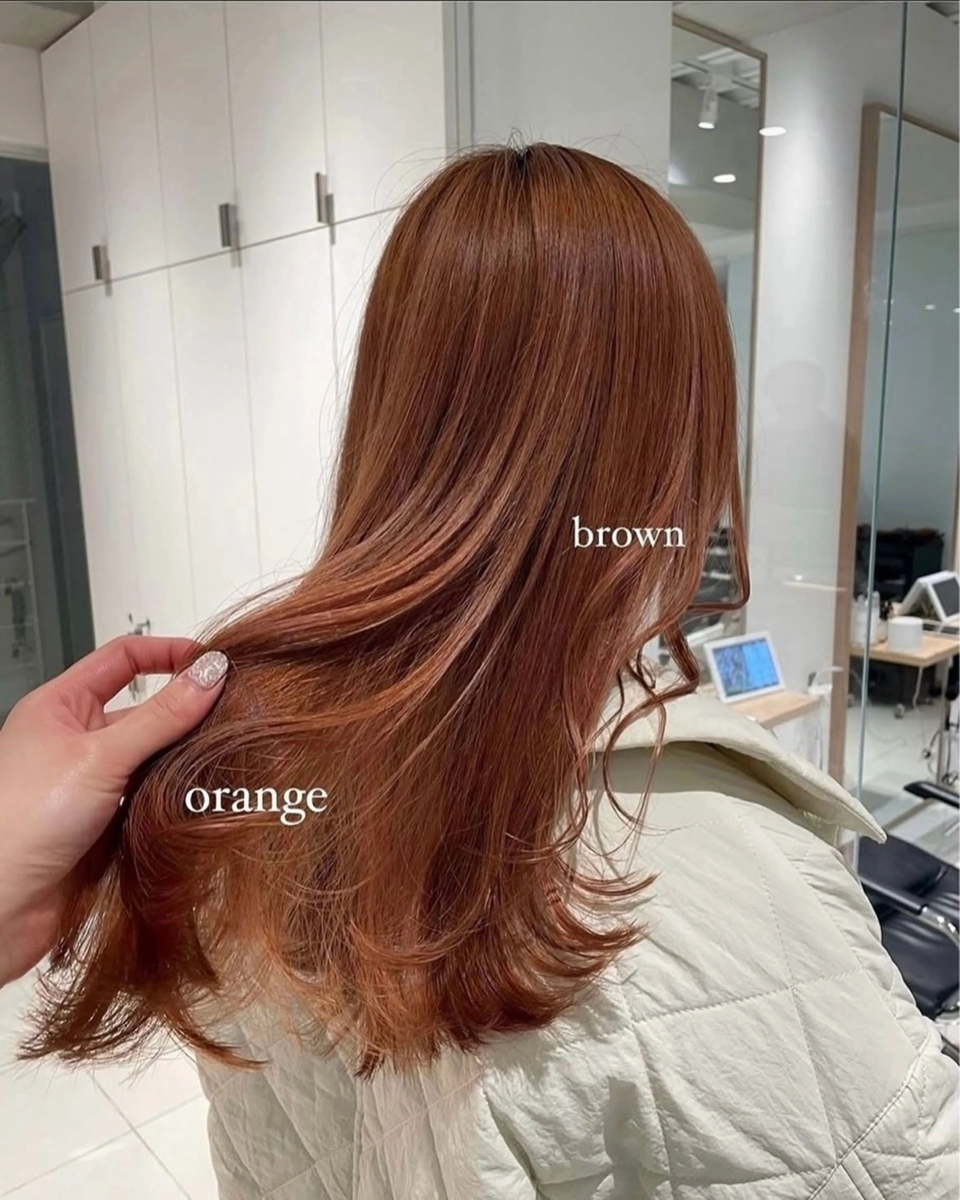 ロング カラー ベージュカラー ブラウンカラー ブラウンベージュ オレンジ オレンジブラウン 《暖色/韓国hair 》🇰🇷桑原ユキネのヘアスタイル