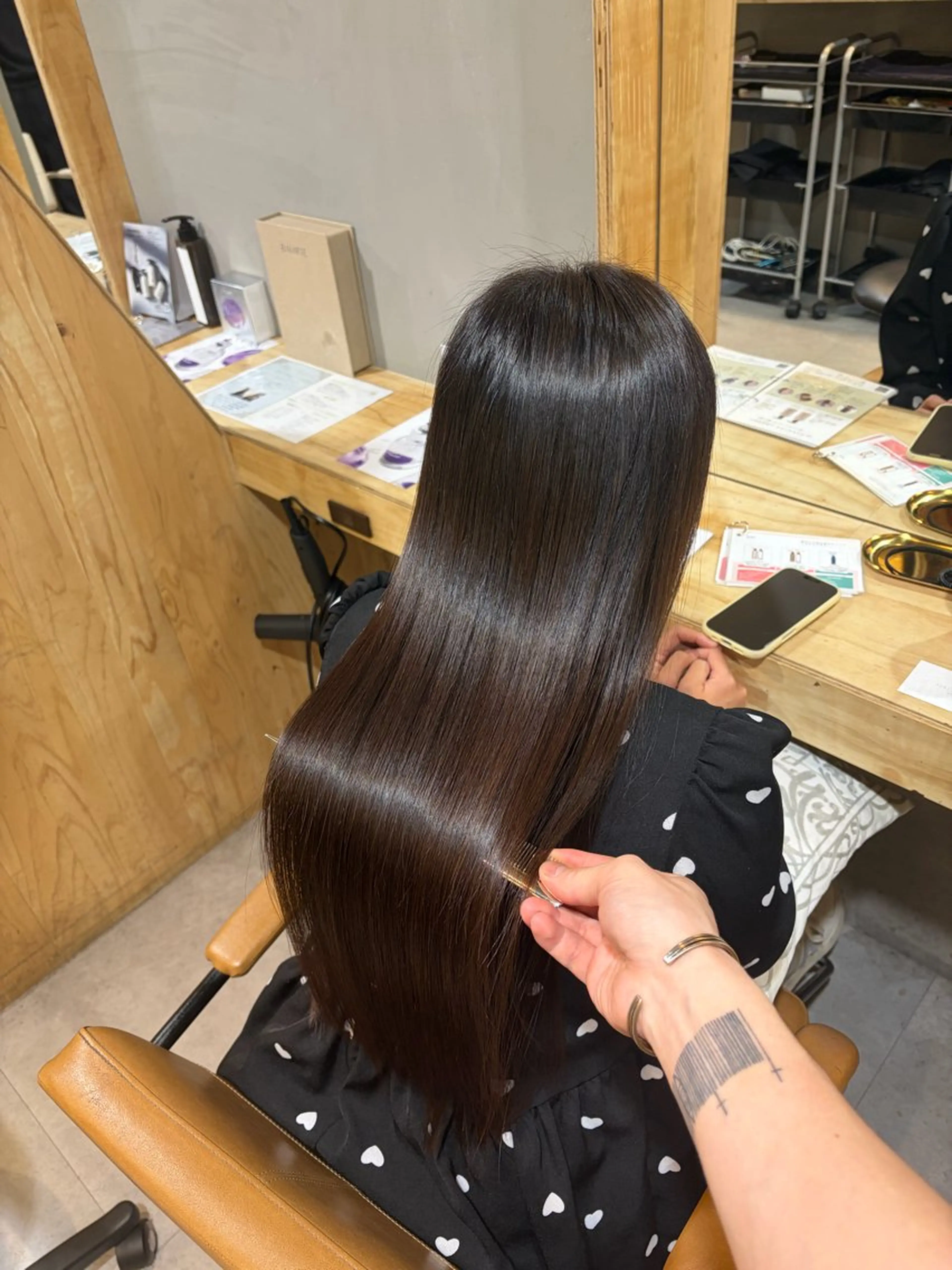 ロング 縮毛矯正 トリートメント ioe竹原 祐樹のヘアスタイル