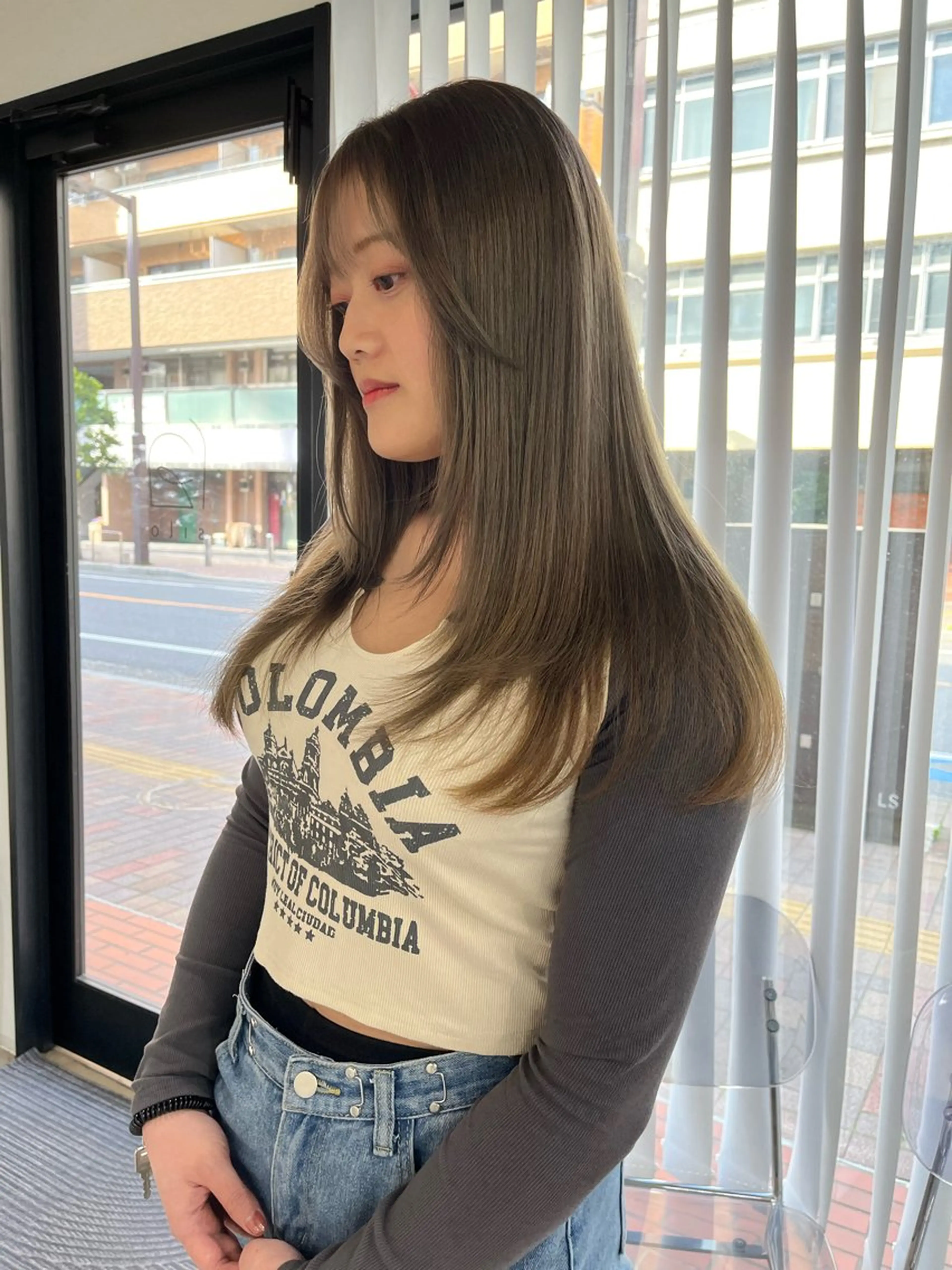 ロング カラー 透明感カラー グレージュ ボブ/ミディ/ロング 特化/芳野りんかのヘアスタイル