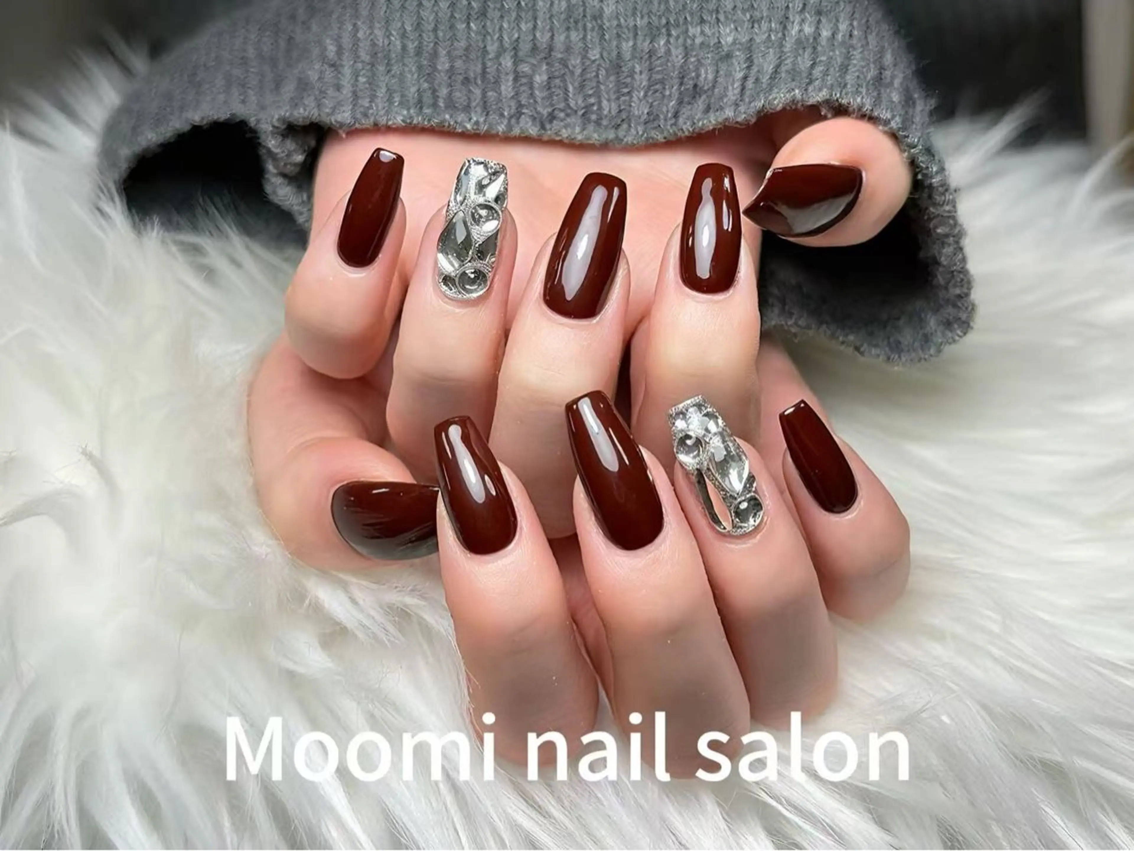ネイル チークネイル フレンチネイル ジェルネイル グラデーション ハート ハンドネイル moomi nail スカルプ専門のネイルデザイン