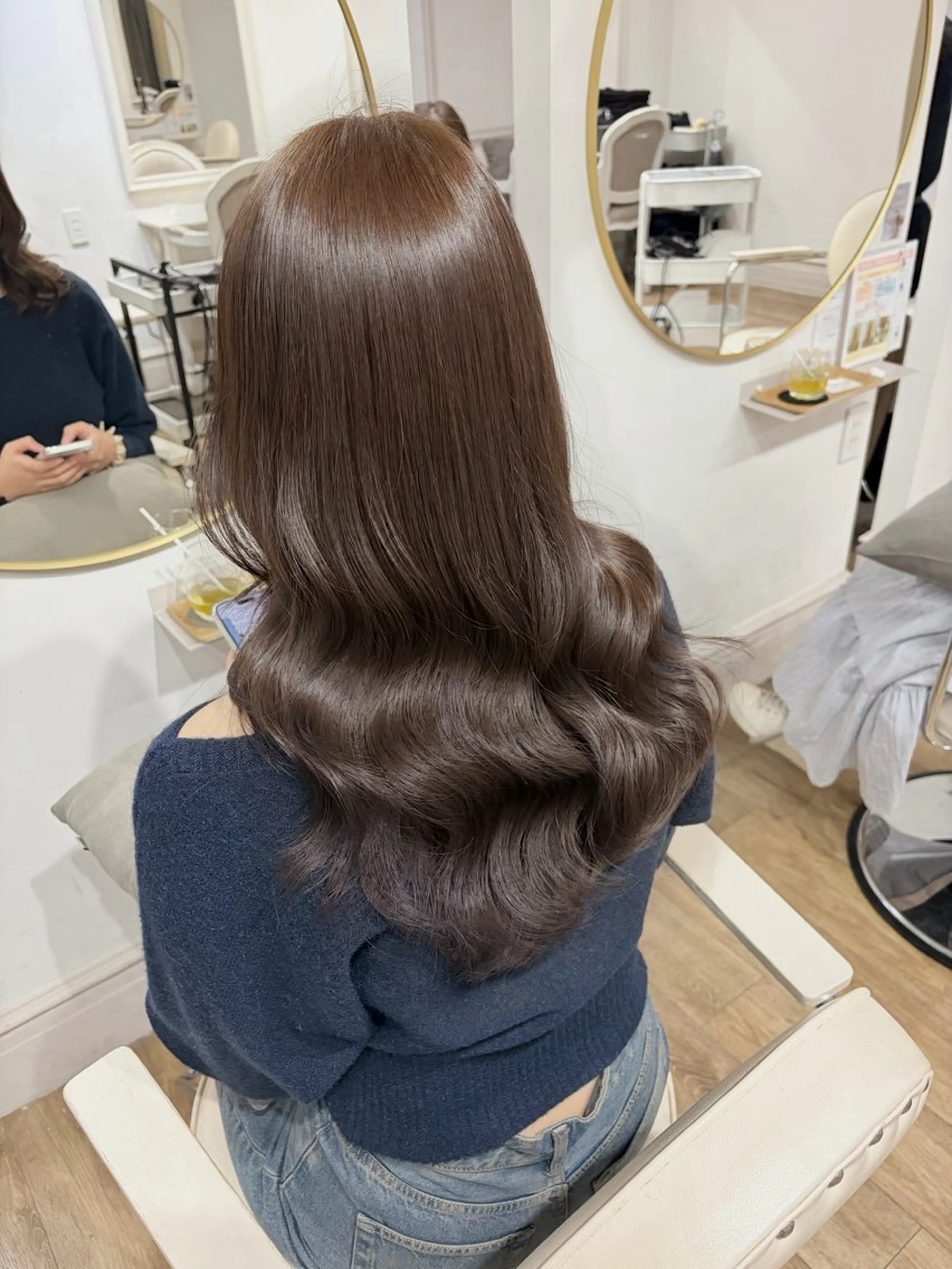 セミロング ヘアカラー トリートメント mio♡ベージュ特化 🎀透明感カラーのヘアスタイル