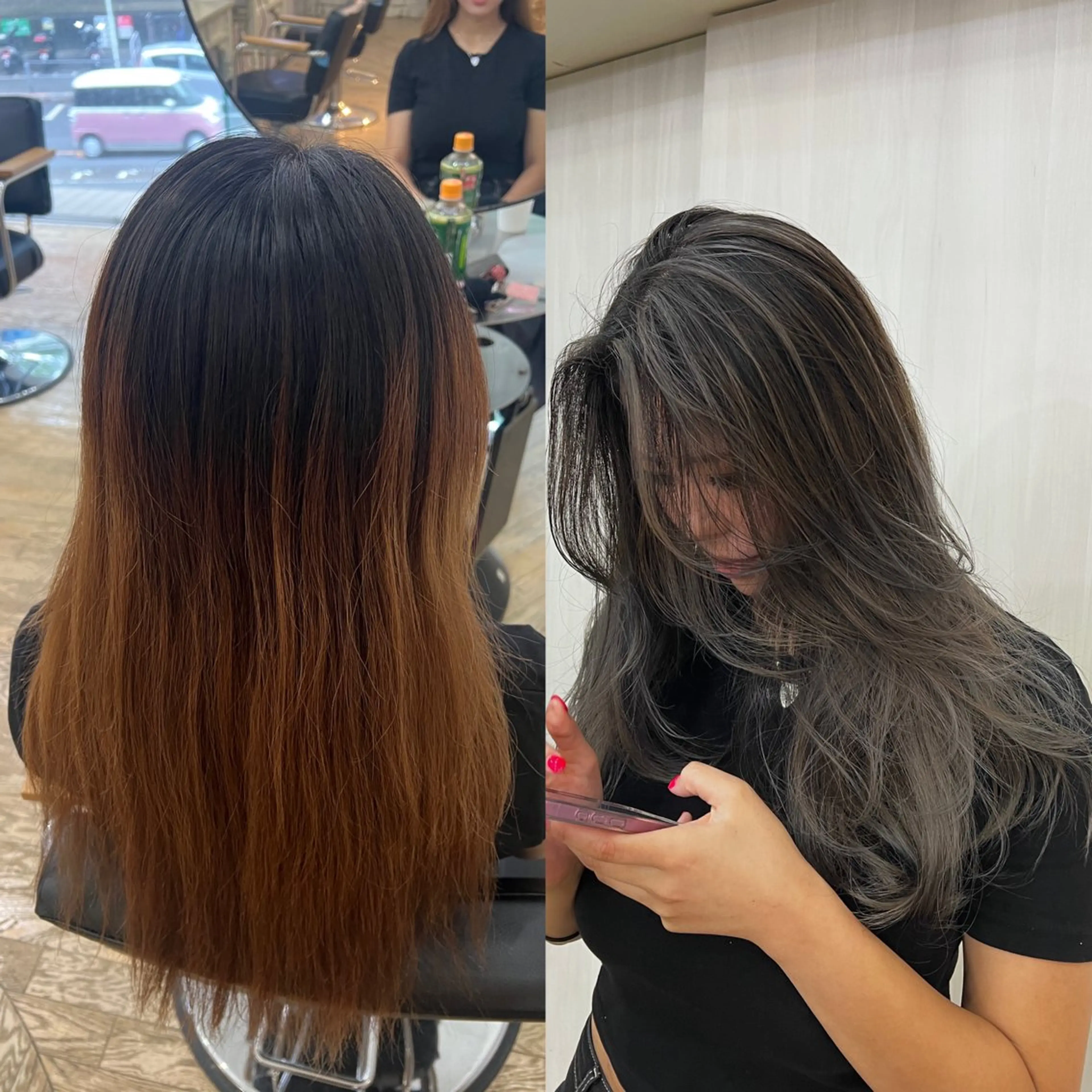 ロング カラー ヘアカラー トリートメント ハイライト/レイヤー /ハイトーン/AOIのヘアスタイル