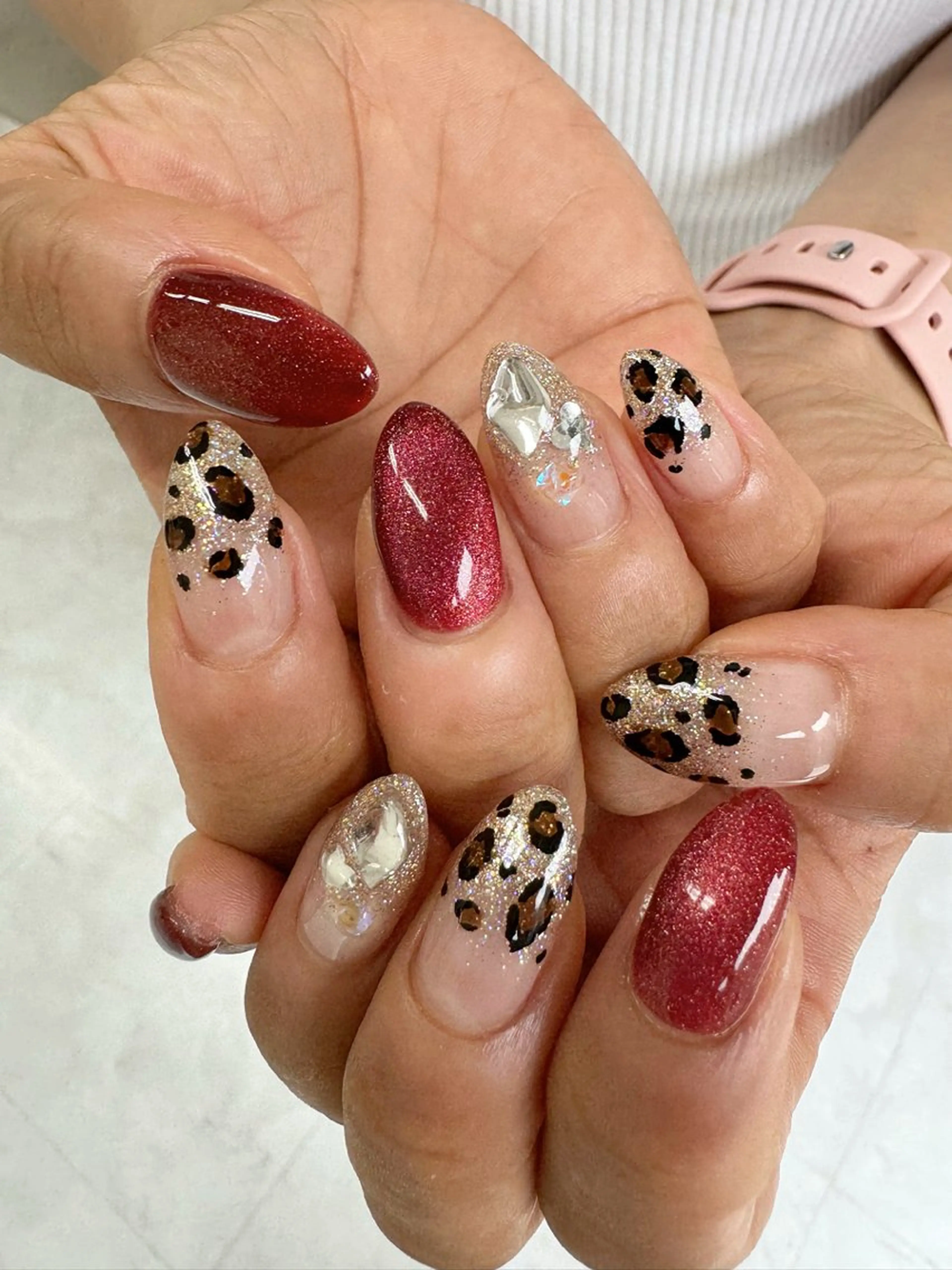 ネイル アニマル柄 ハンドネイル Nail salon Genieのネイルデザイン
