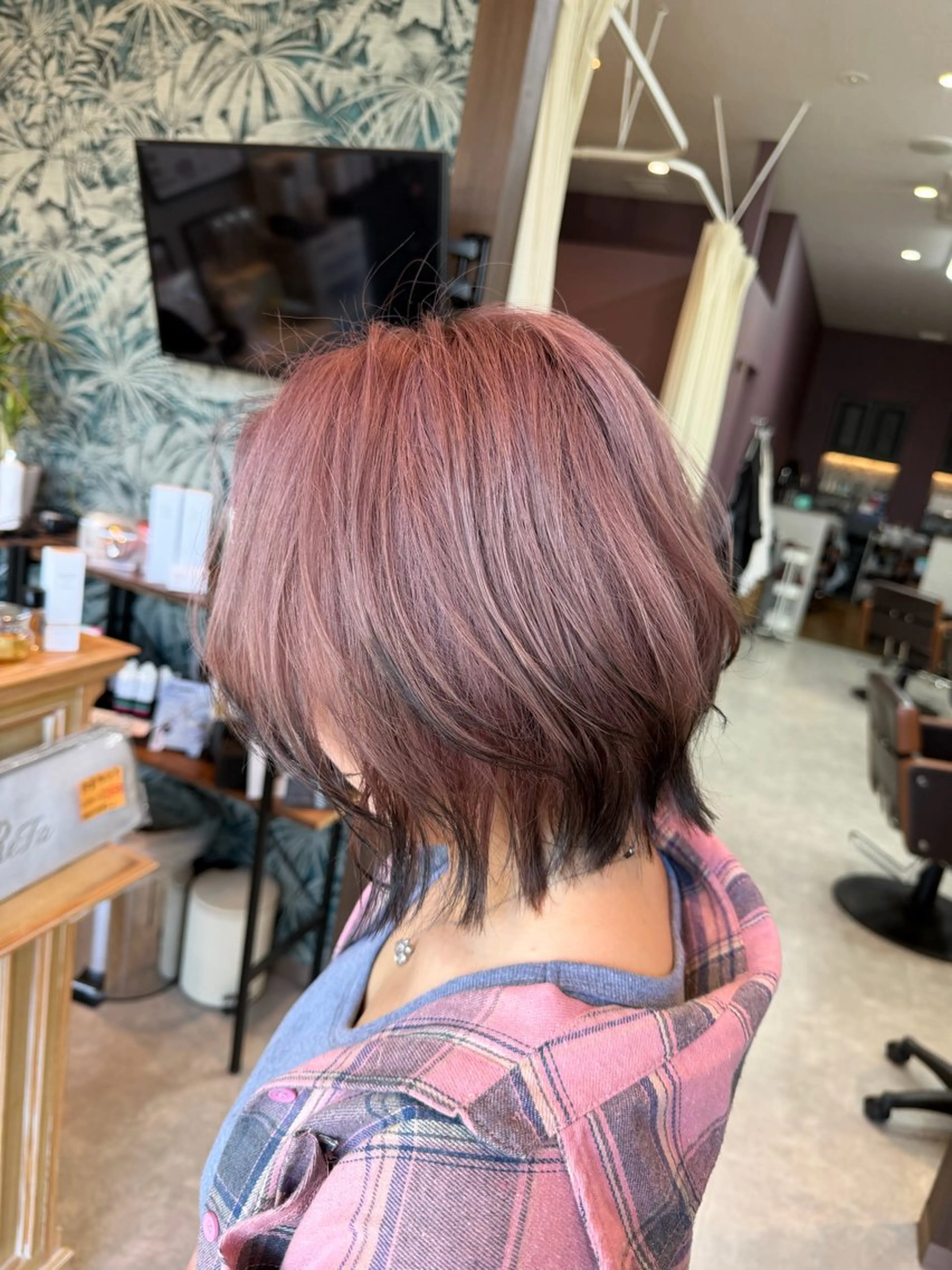 ミディアム カラー カット ヘアカラー トリートメント 吉田 剛のヘアスタイル